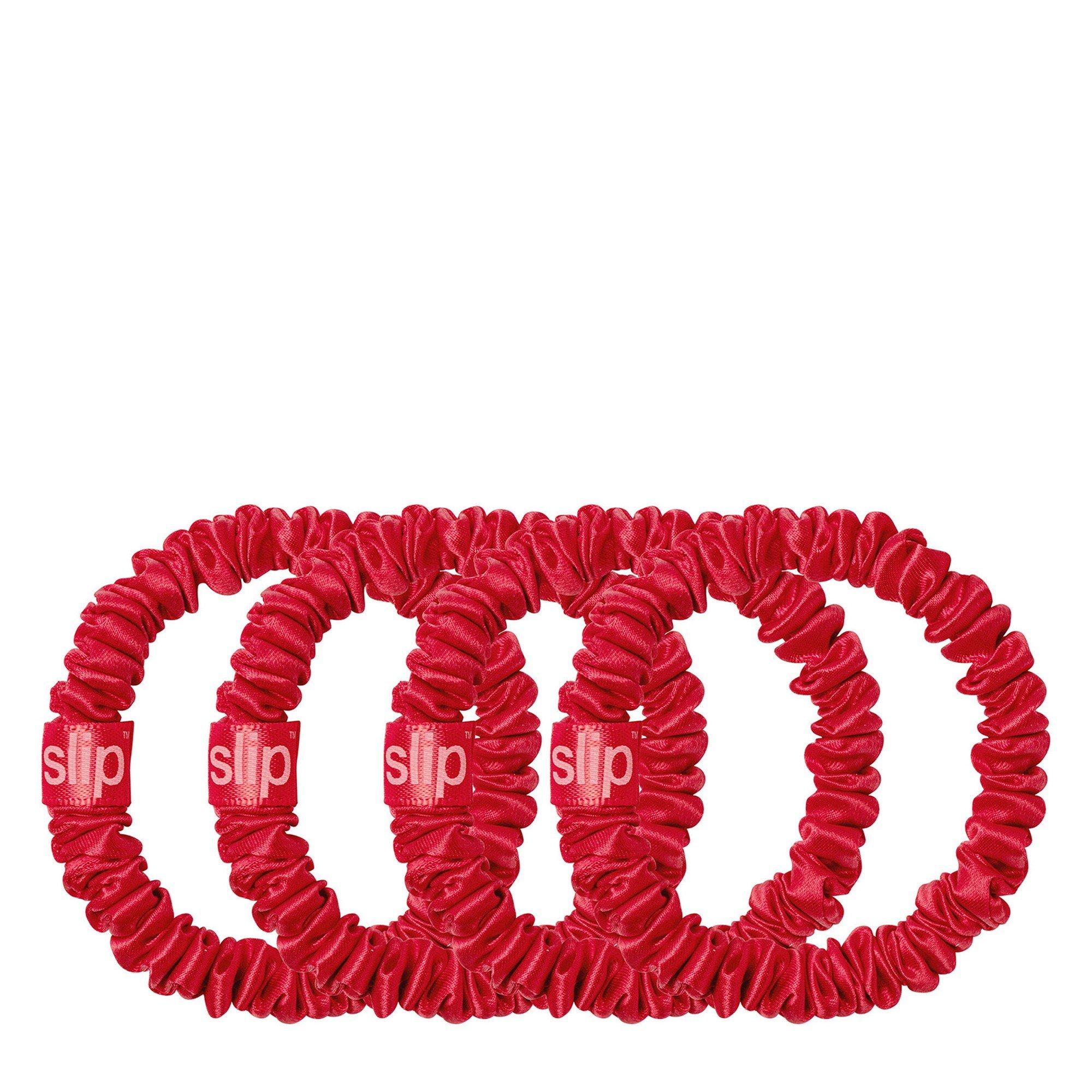 RED - Slip - Women's Skinny Silk Scrunchie - 3