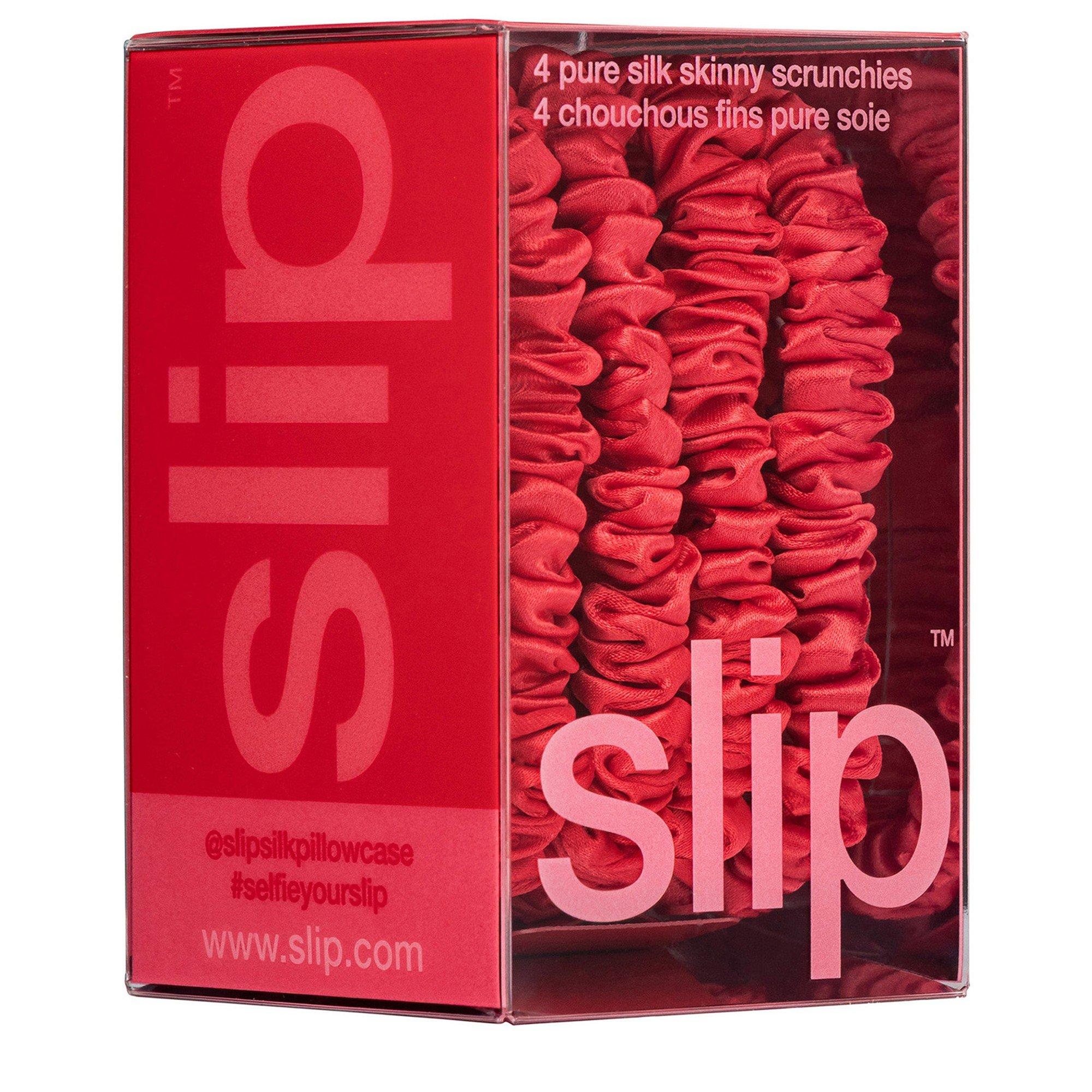 RED - Slip - Women's Skinny Silk Scrunchie - 4