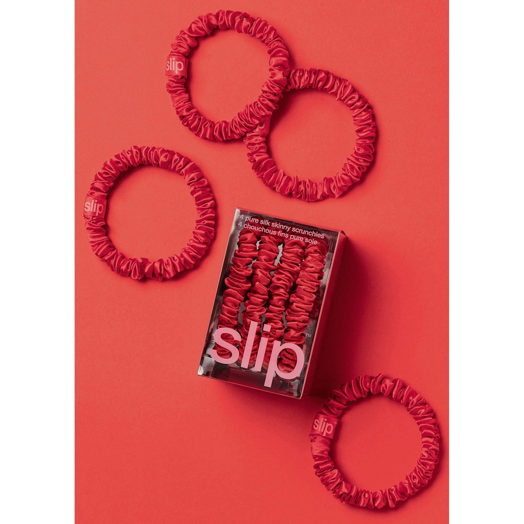 RED - Slip - Women's Skinny Silk Scrunchie - 5