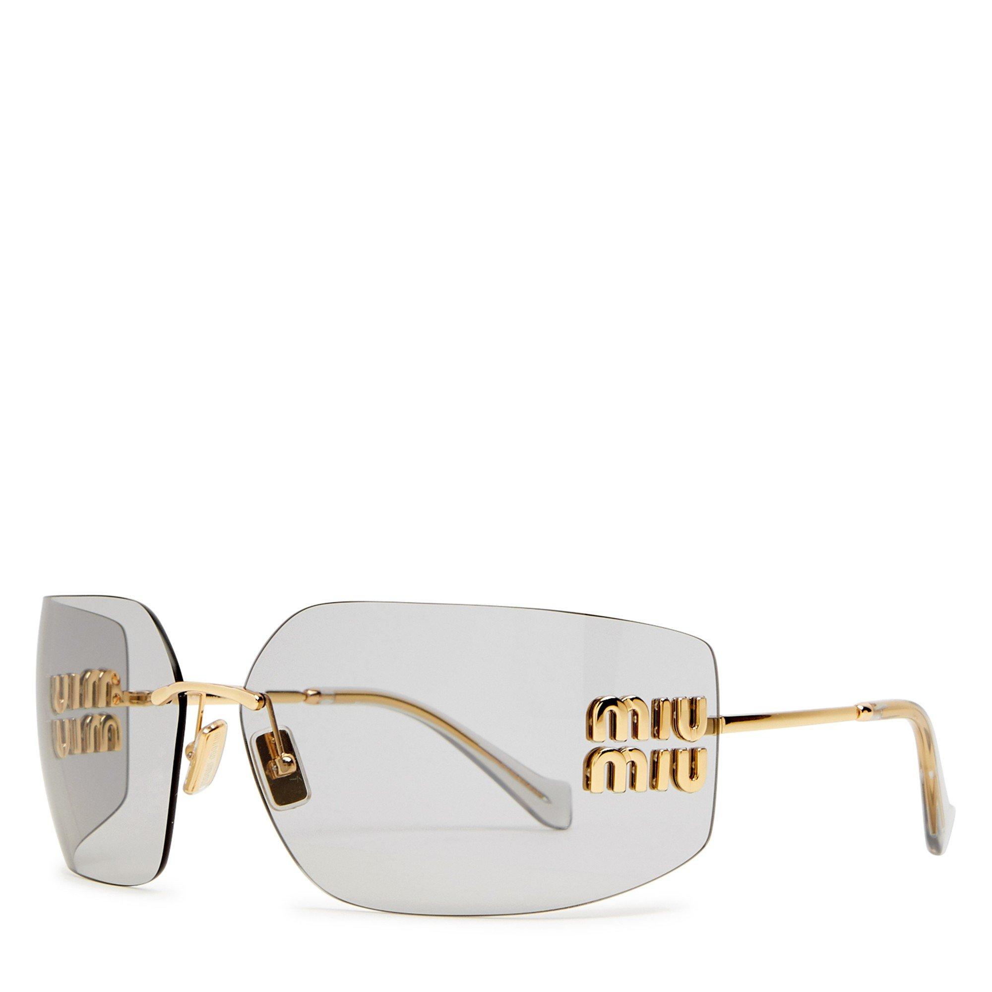 GOLD AND OTHER - Miu Miu - MIU F RIMLESS MASK - 1