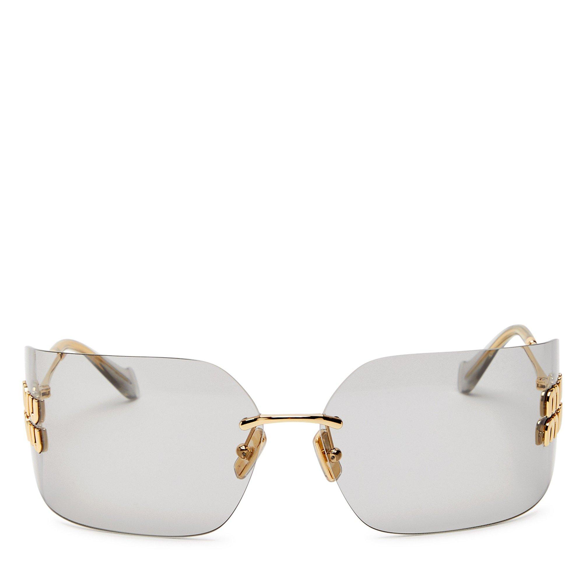 GOLD AND OTHER - Miu Miu - MIU F RIMLESS MASK - 2