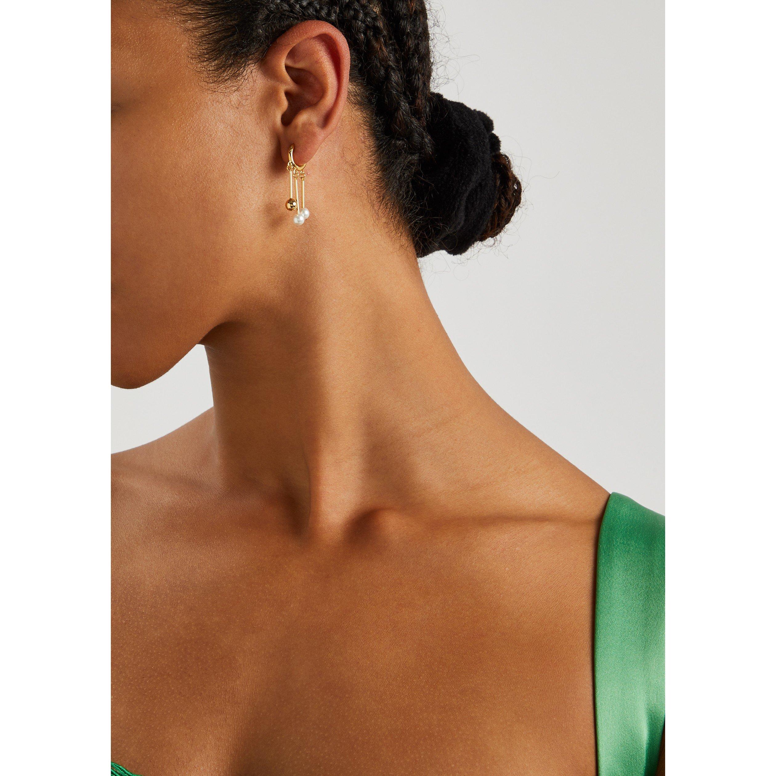 GOLD AND OTHER - Jenny Bird - NOVA PEARL 3 DROP EARRINGS - 3
