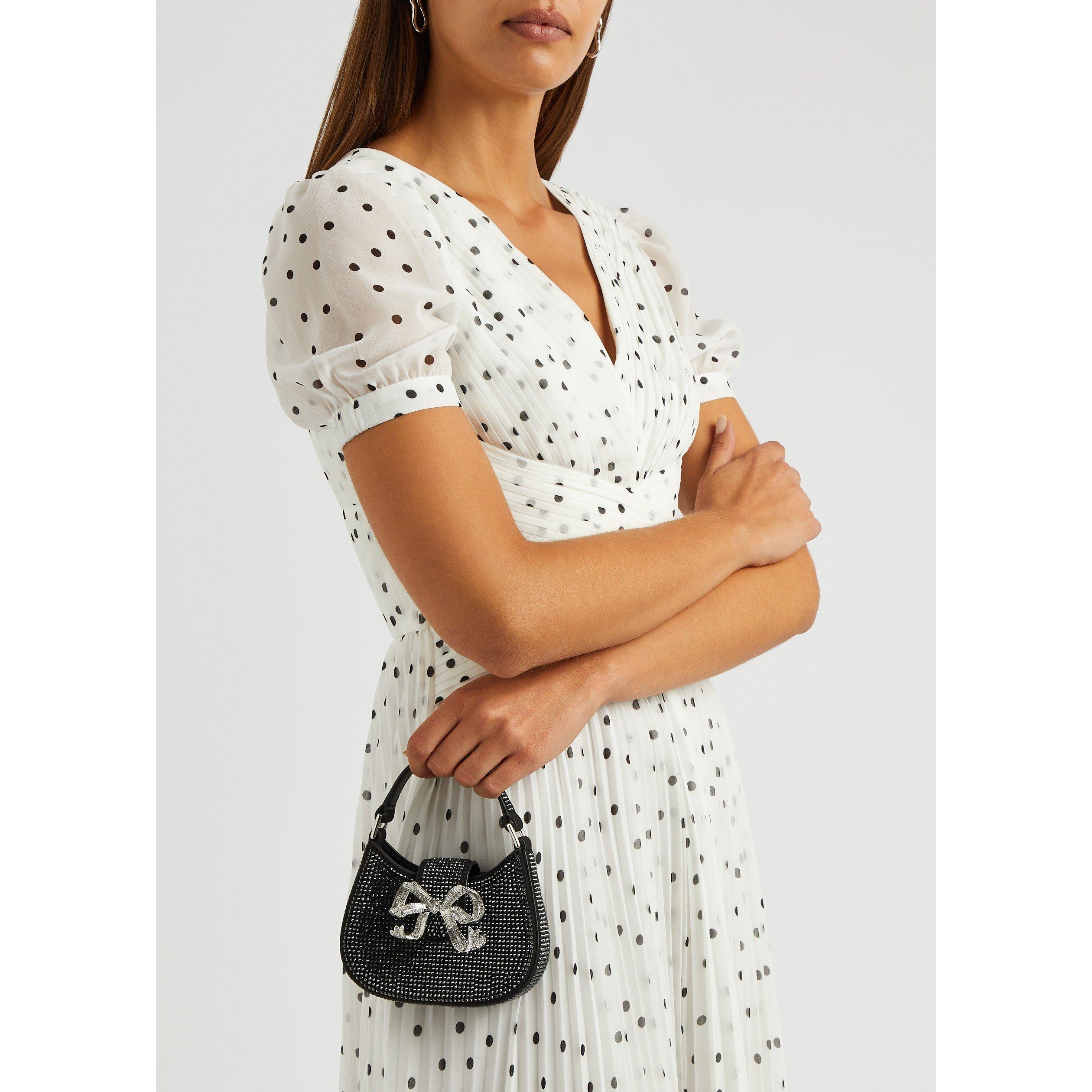 BLACK - Self Portrait - RHINESTONE CRESCENT MICRO BAG - 6