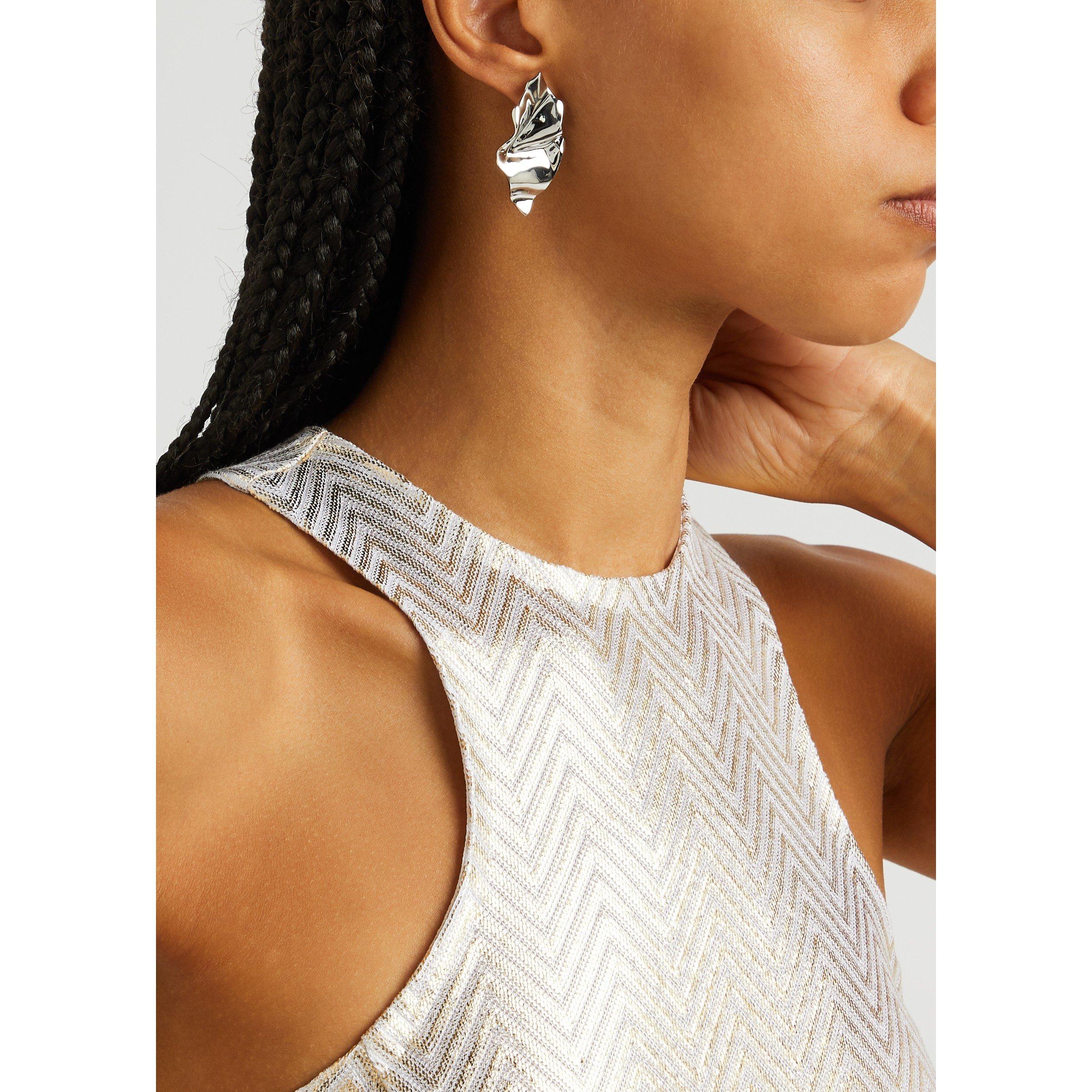 SILVER - Alexis Bittar - CRUMPLED SMALL POST EARRINGS - 3