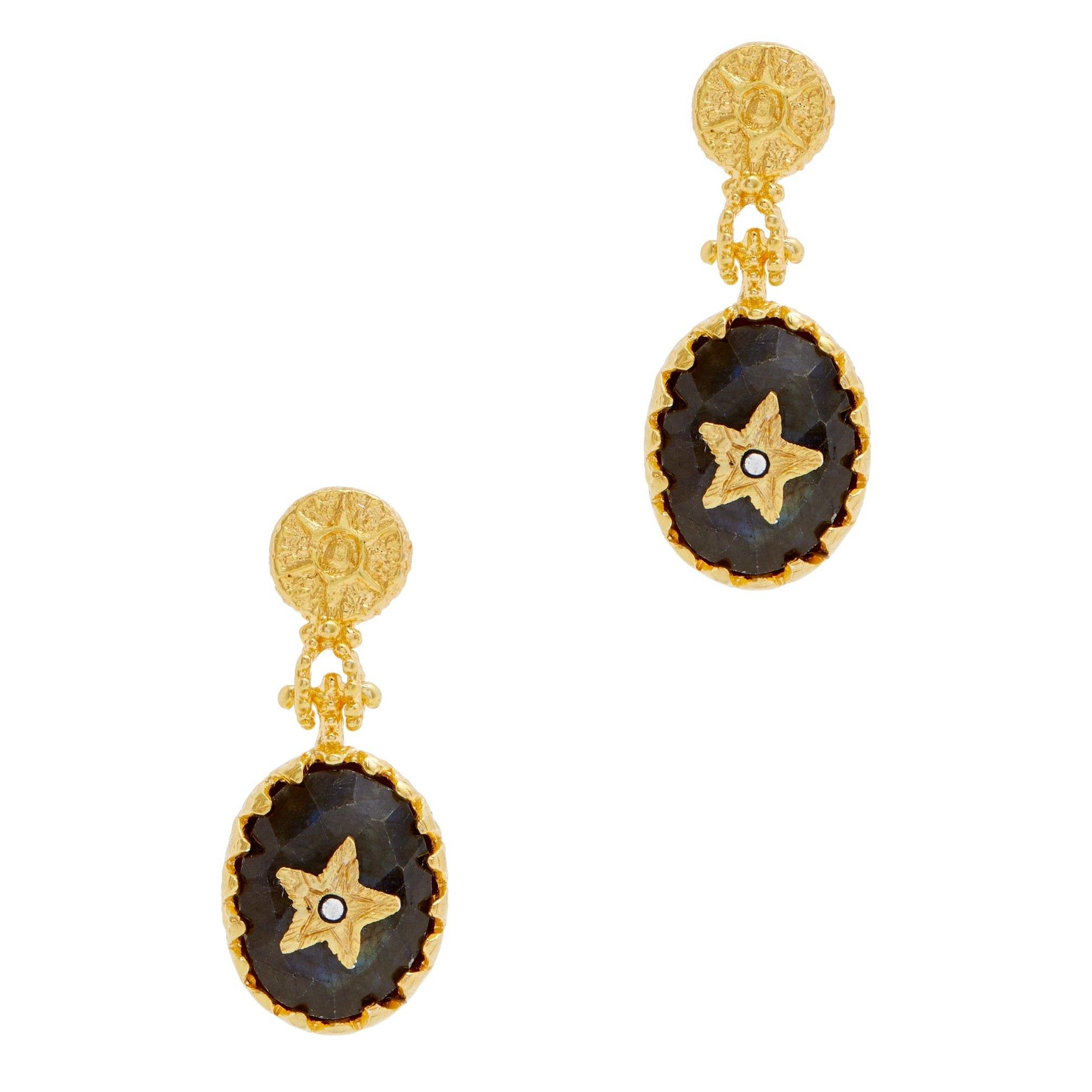 Soru Jewellery NIGHT SKY LABRADORITE EARRINGS