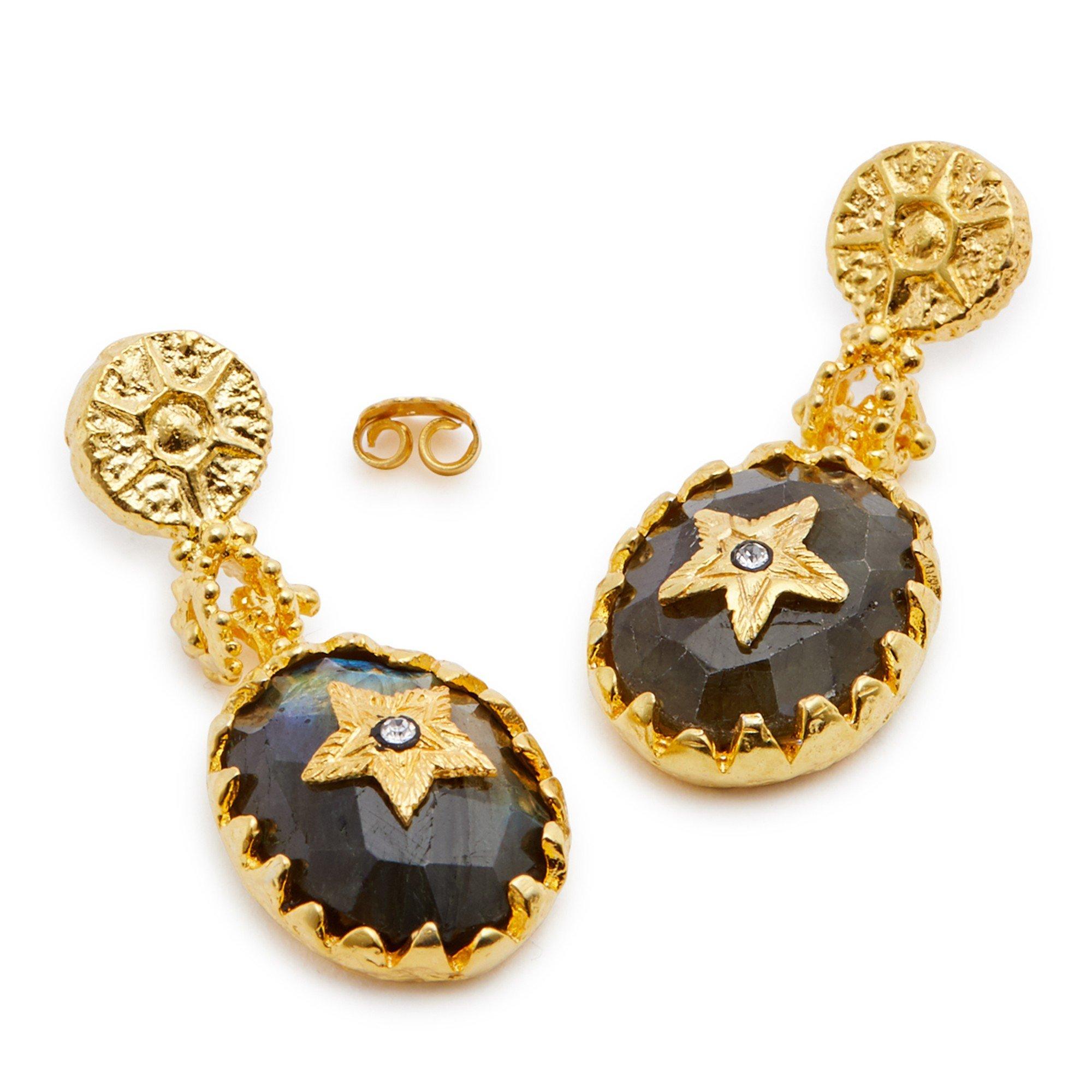 GREY AND OTHER - Soru Jewellery - NIGHT SKY LABRADORITE EARRINGS - 2