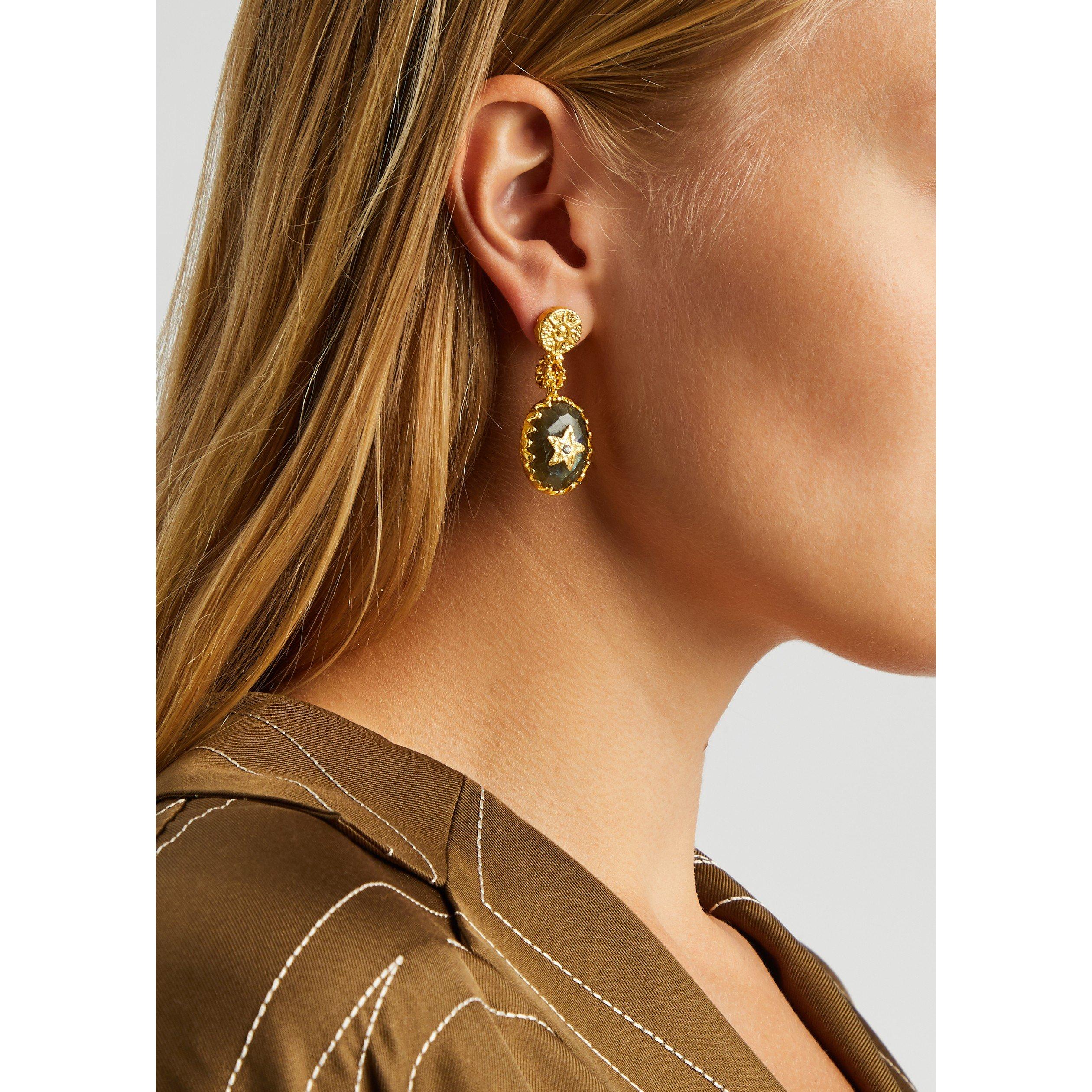 GREY AND OTHER - Soru Jewellery - NIGHT SKY LABRADORITE EARRINGS - 3