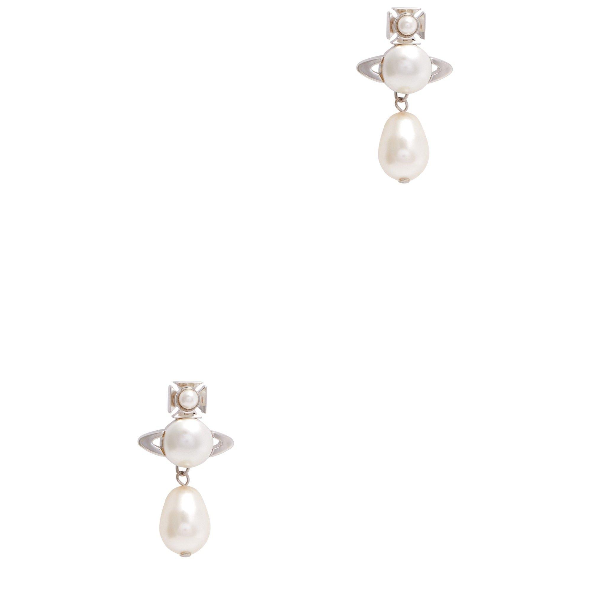 SILVER AND OTHE - Vivienne Westwood - INASS PEARL DROP EARRINGS - 1