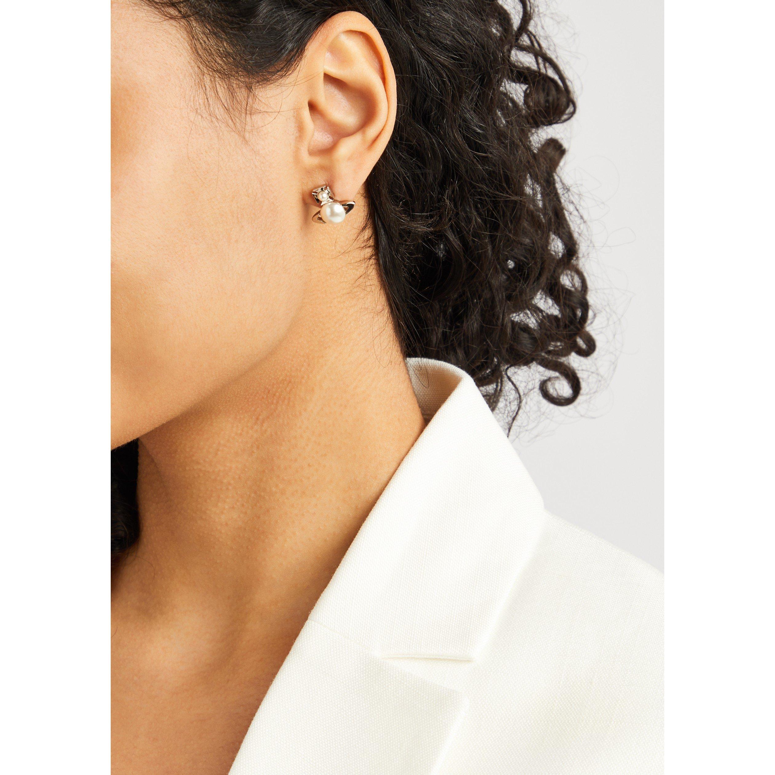 SILVER AND OTHE - Vivienne Westwood - INASS PEARL DROP EARRINGS - 4