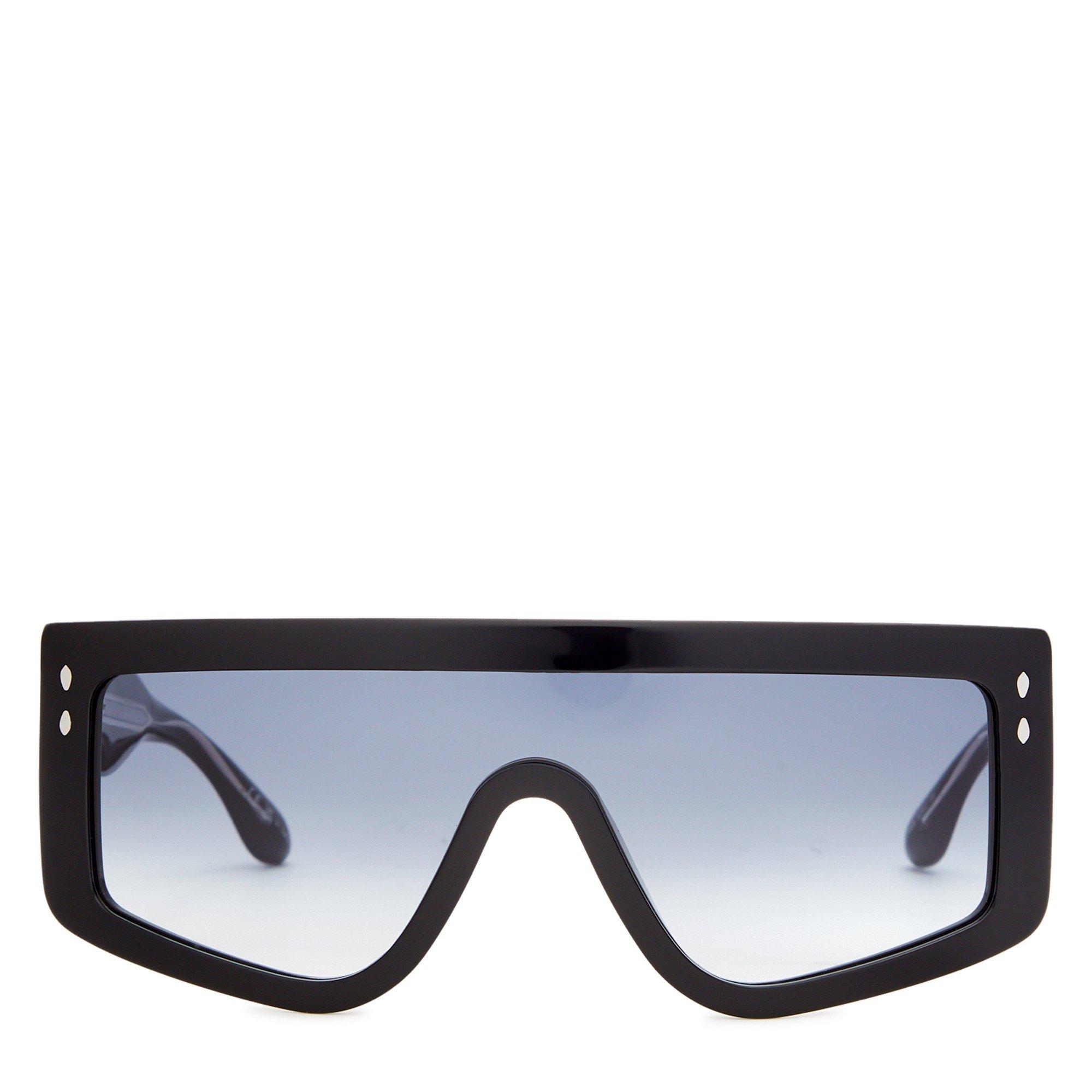 BLACK - Isabel Marant - Women's IM0155 Acetate Shield Sunglasses - 2