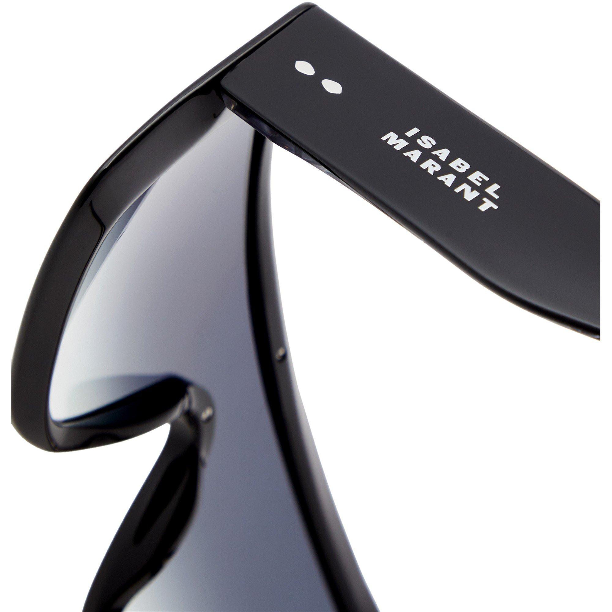BLACK - Isabel Marant - Women's IM0155 Acetate Shield Sunglasses - 3