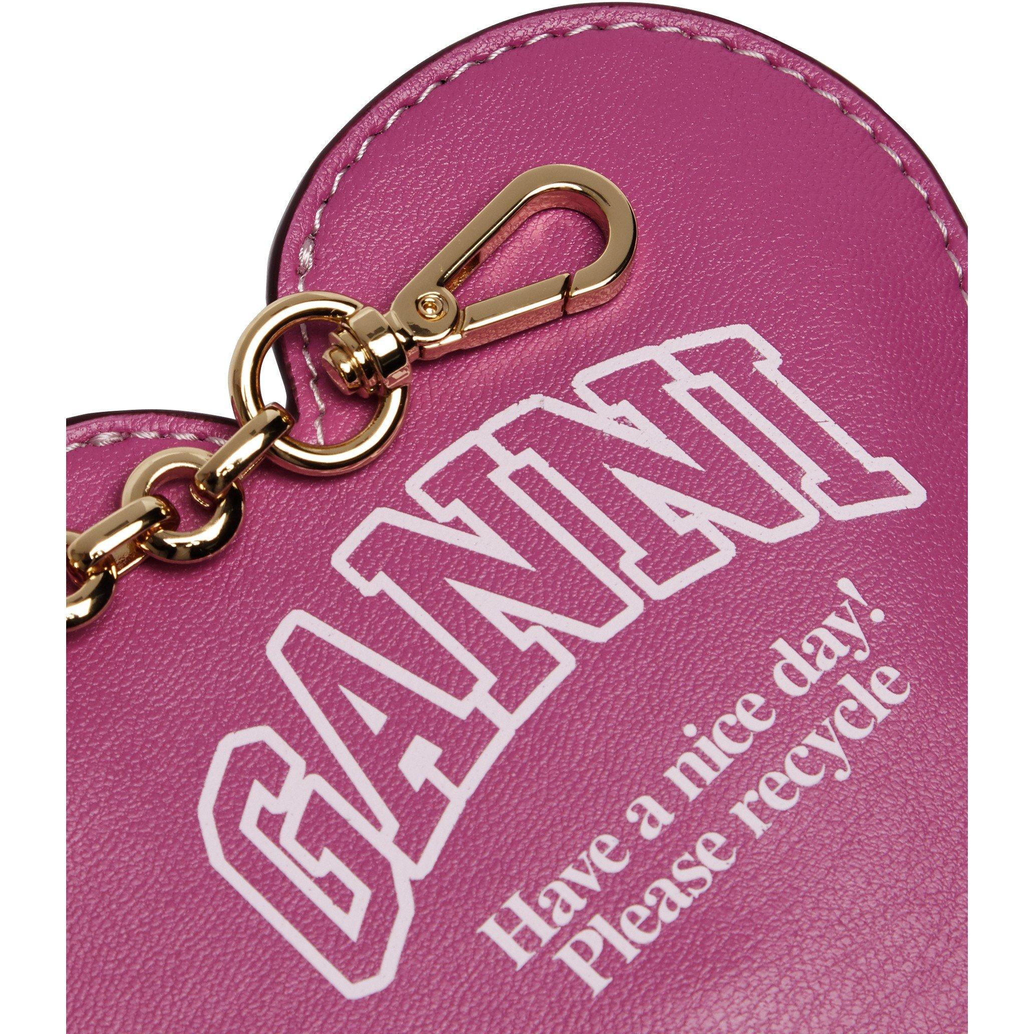 PINK - Ganni - ACC Heart Zipped Coin Purse - 3