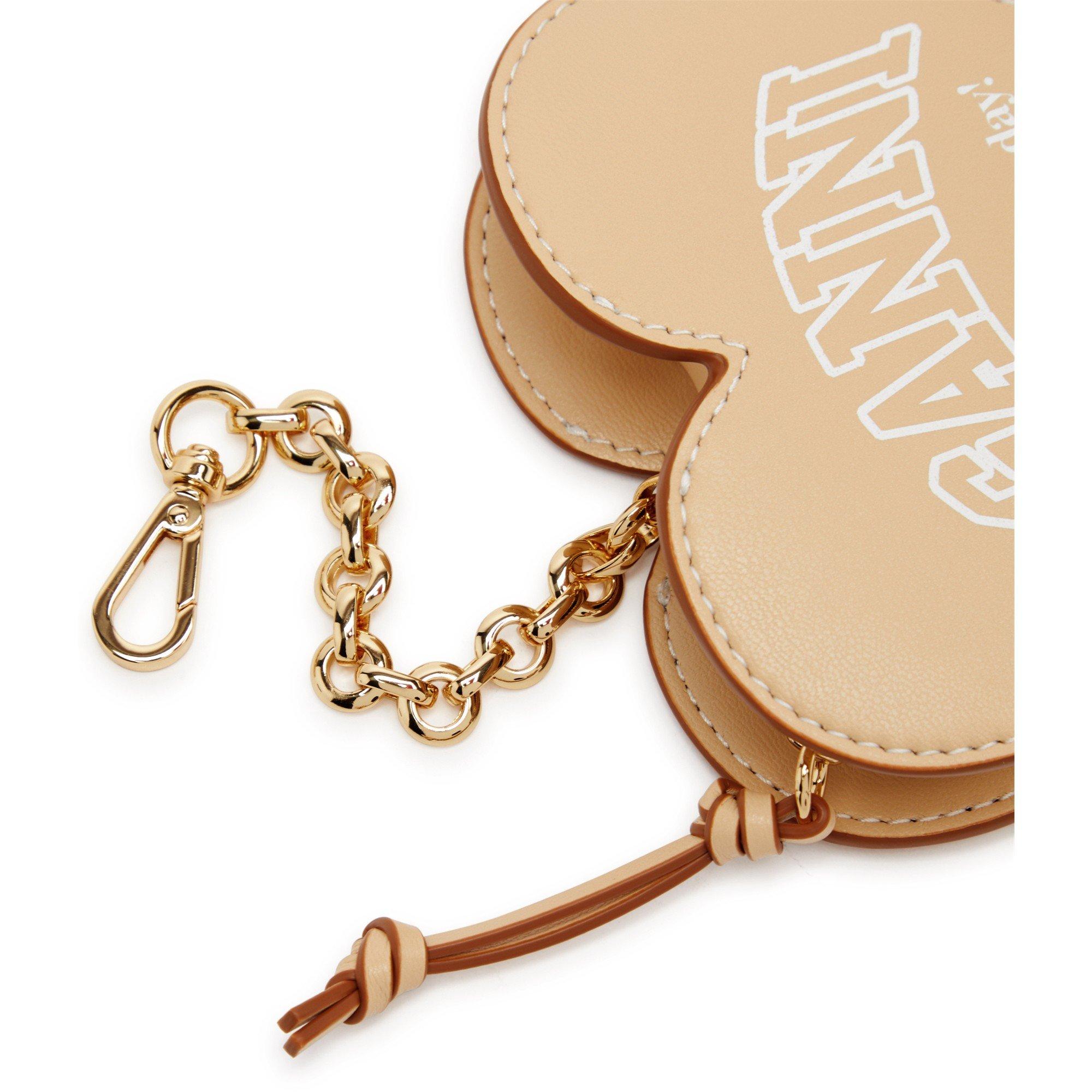 CREAM - Ganni - ACC Heart Zipped Coin Purse - 3