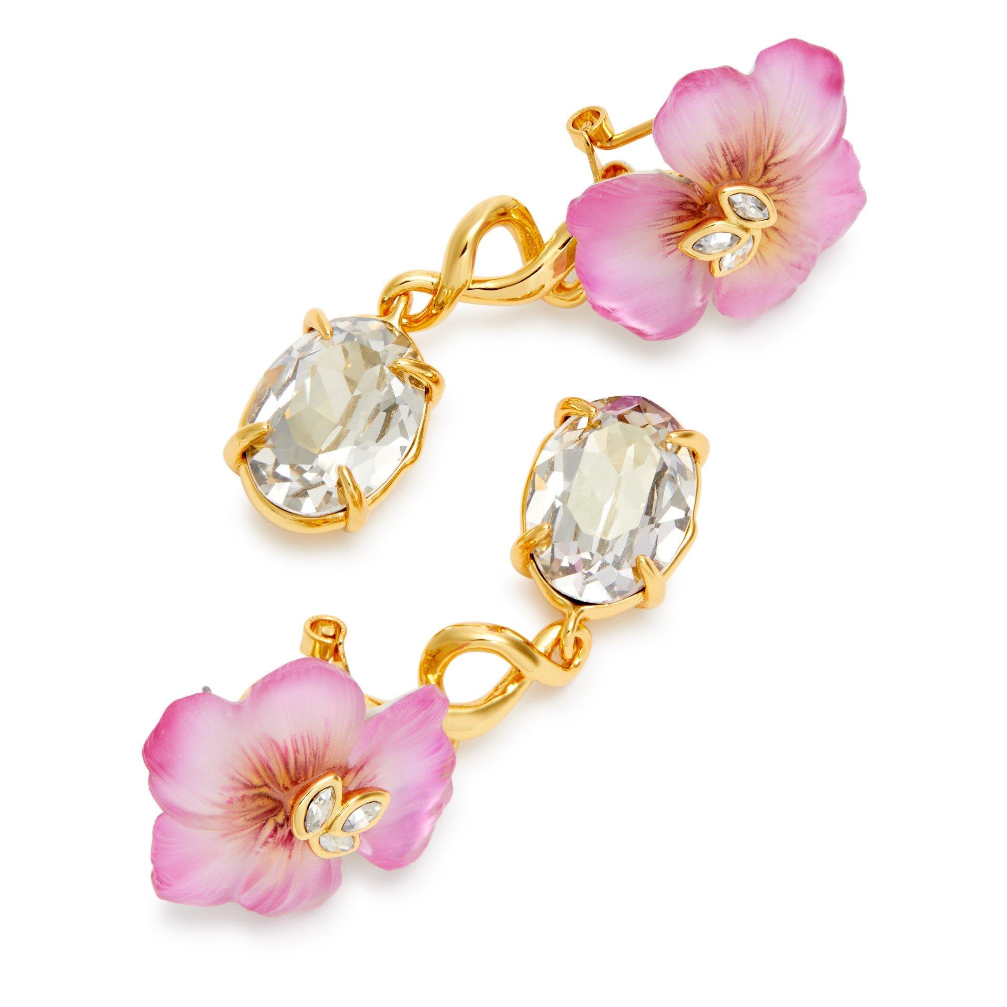 PINK - Alexis Bittar - Pansy lucite crystal post earr - 2