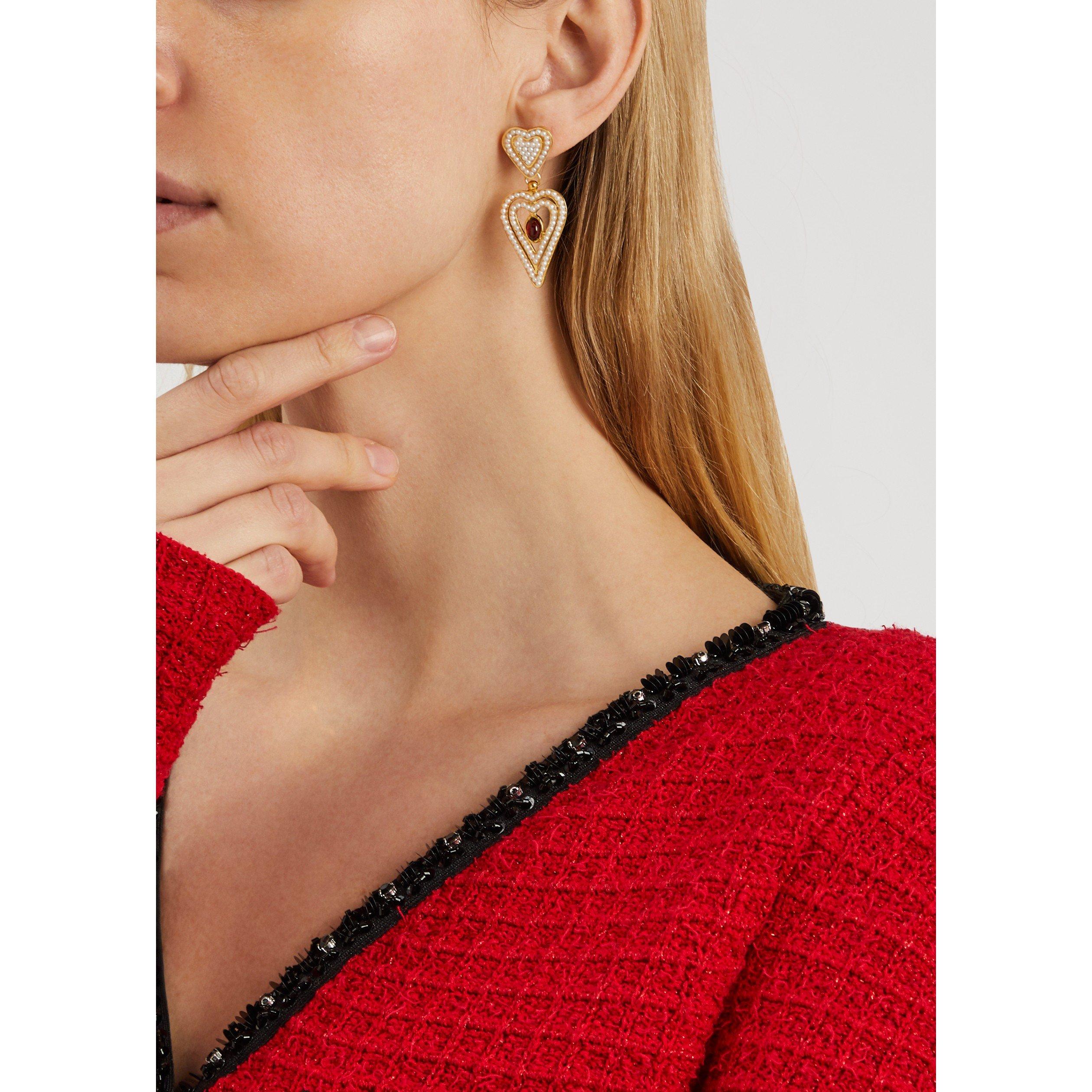 PEARL AND OTHER - Soru Jewellery - Amor heart pearl earrings - 3