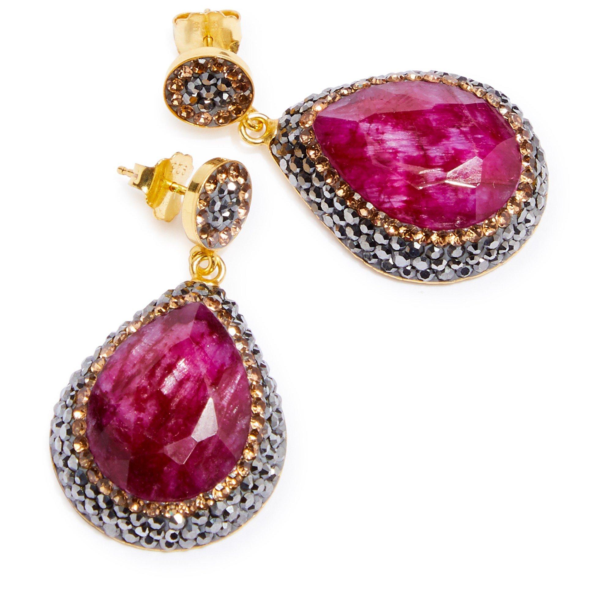 RED - Soru Jewellery - Ruby earrings - 2