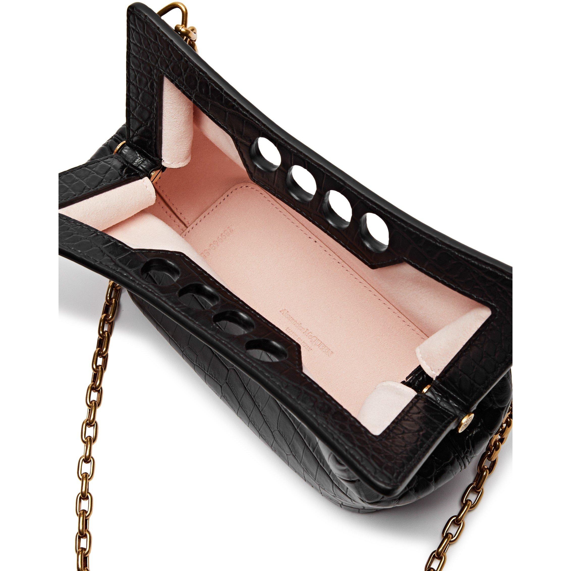 BLACK - Alexander McQueen - THE MINI PEAK CHAIN CROC EMBOS - 5