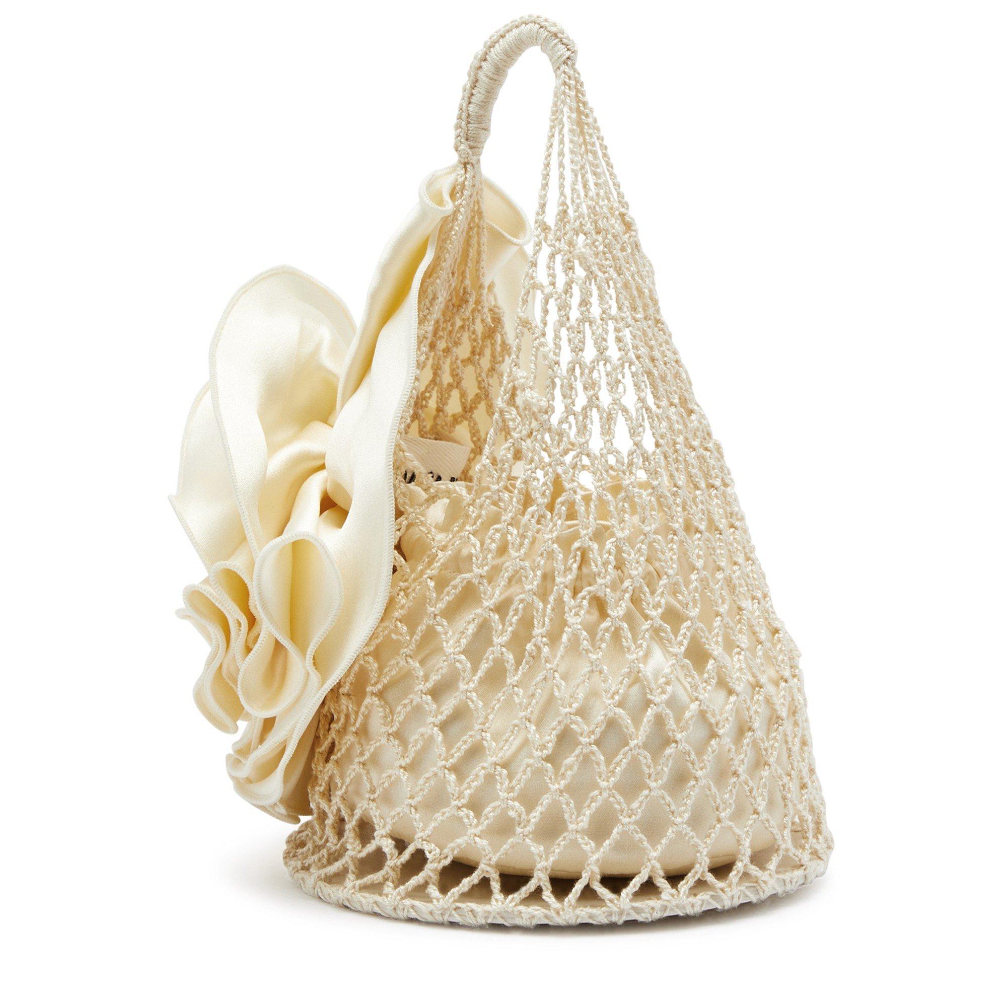 CREAM - Magda Butrym - SMALL DEVANA SILK FLOWER - 4