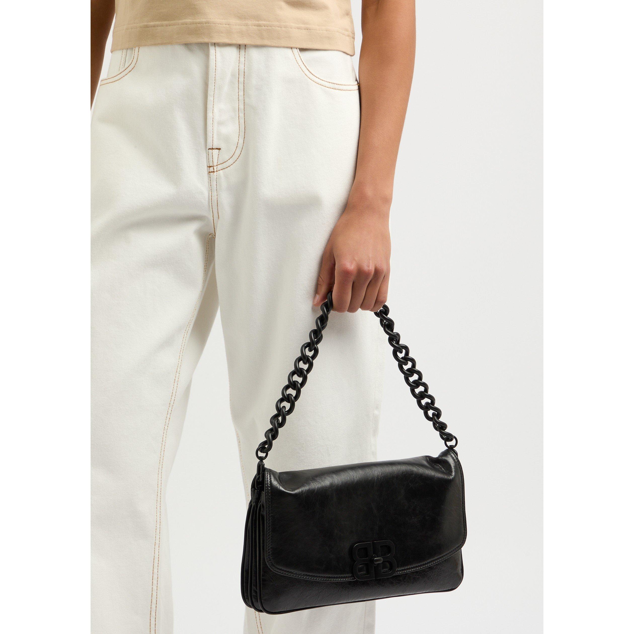 BLACK - Balenciaga - MONACO M FLAP BAG BLACK HDW - 3
