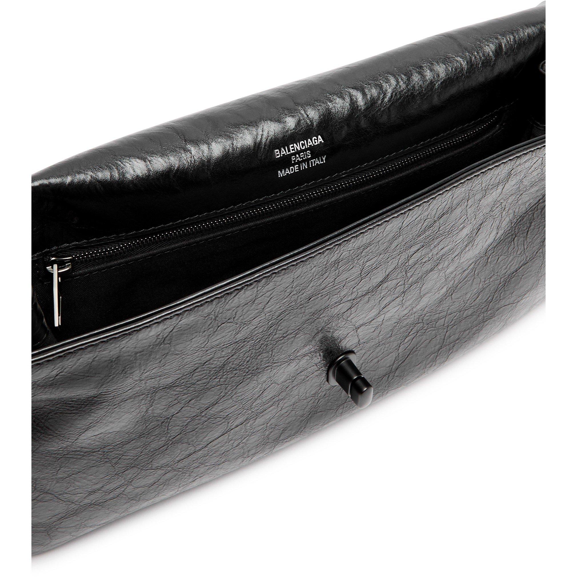 BLACK - Balenciaga - MONACO M FLAP BAG BLACK HDW - 5