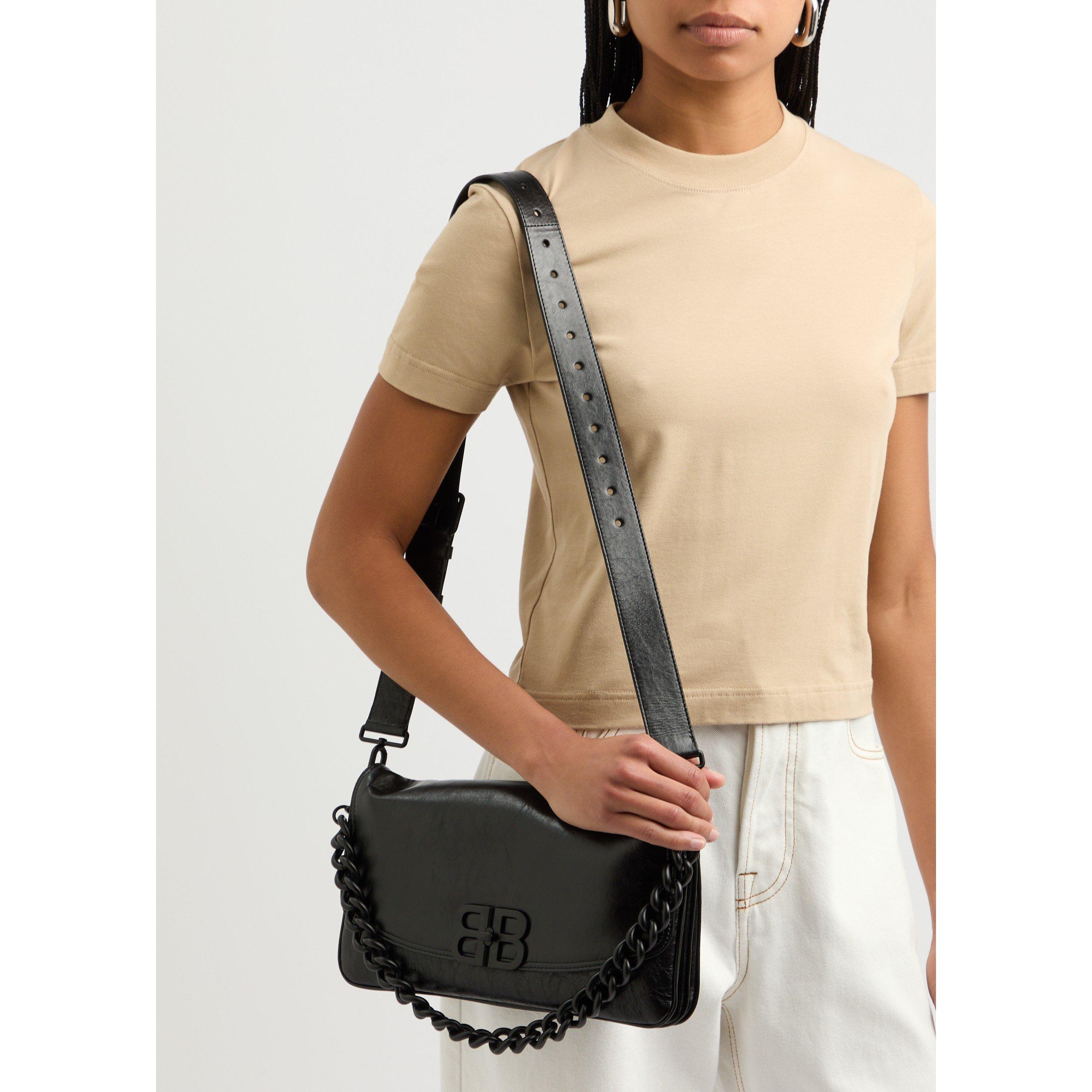 BLACK - Balenciaga - MONACO M FLAP BAG BLACK HDW - 6