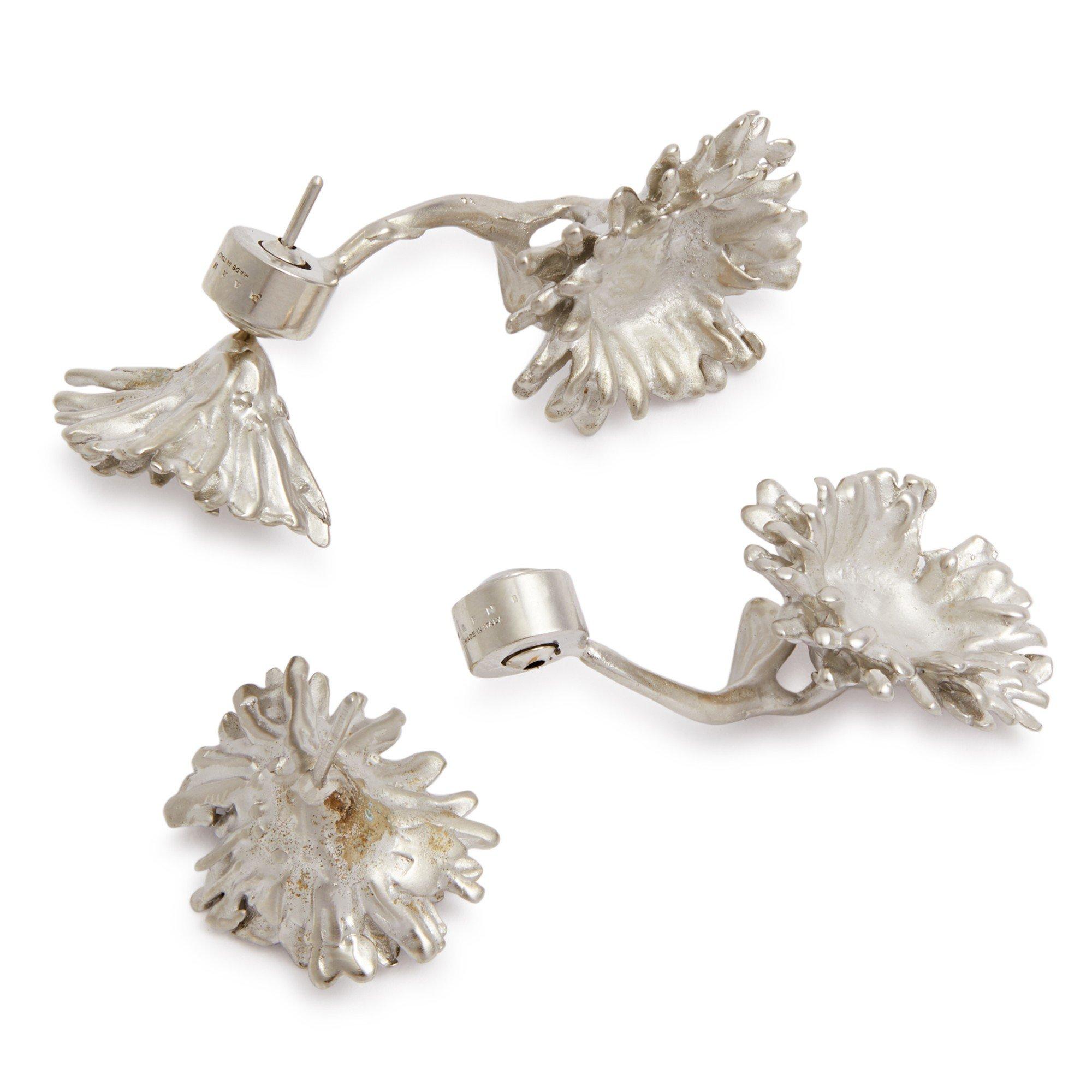 SILVER - Marni - FLORAL DUO EARRINGS - 2