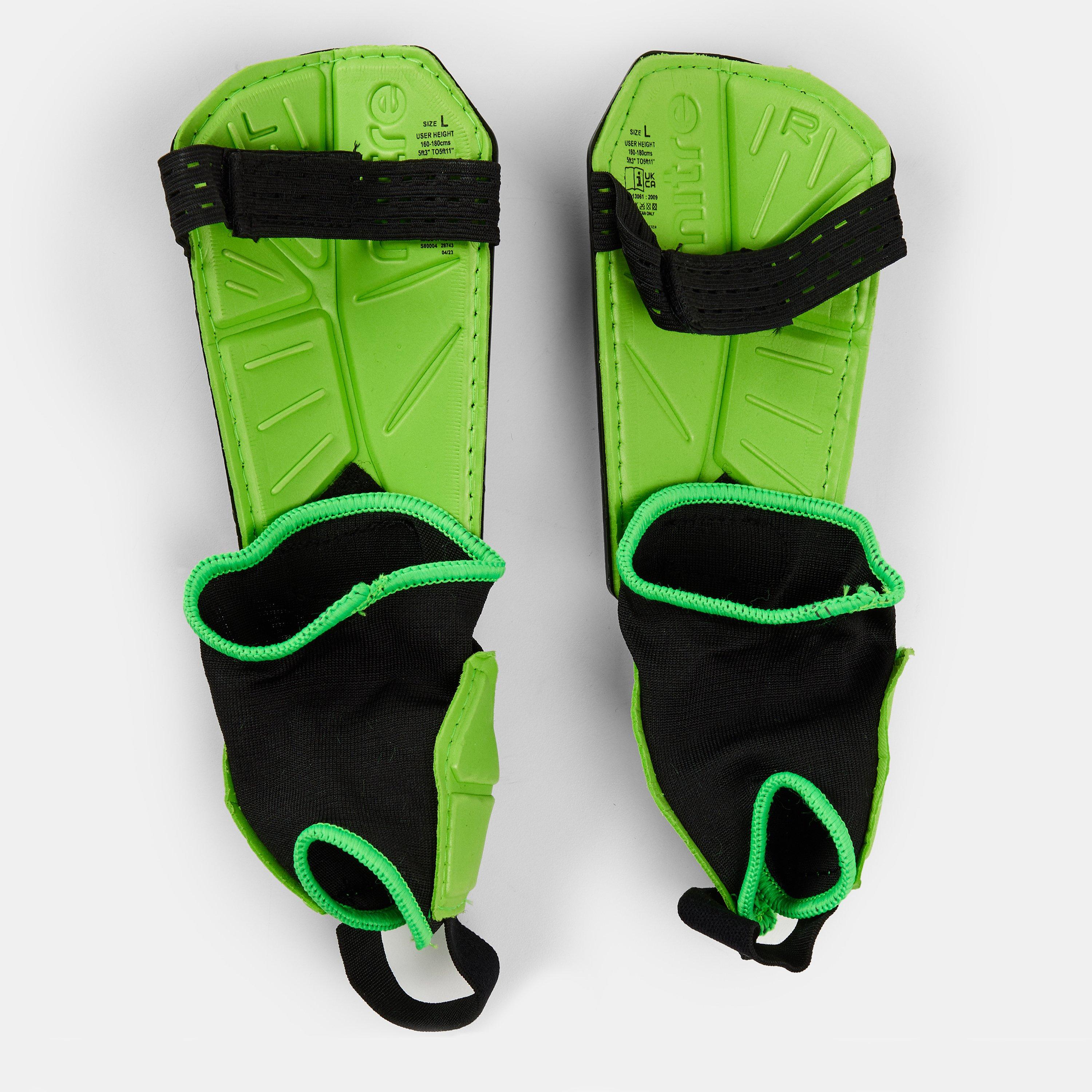 Blk/Grn/Ylw - Mitre - Adults Football Ankle Guards - 2