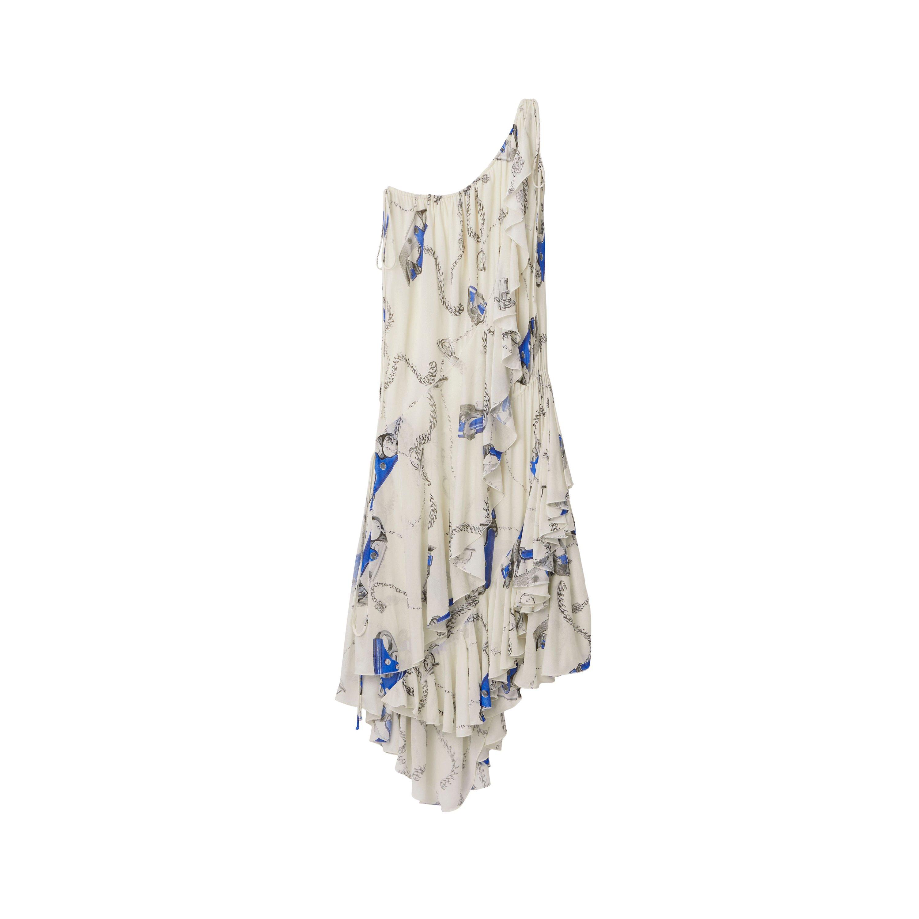 Blu/Wht - Burberry - Knight Hardware Jersey Dress - 8