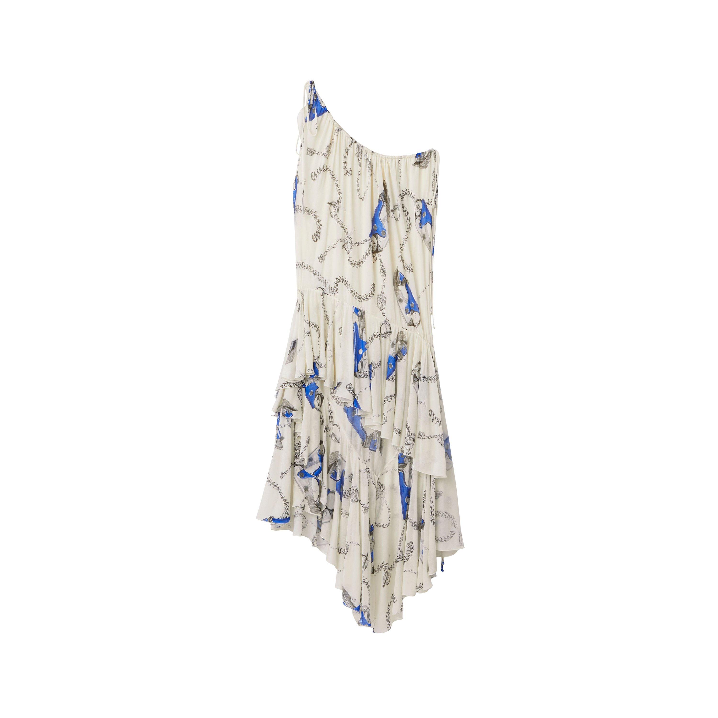 Blu/Wht - Burberry - Knight Hardware Jersey Dress - 9