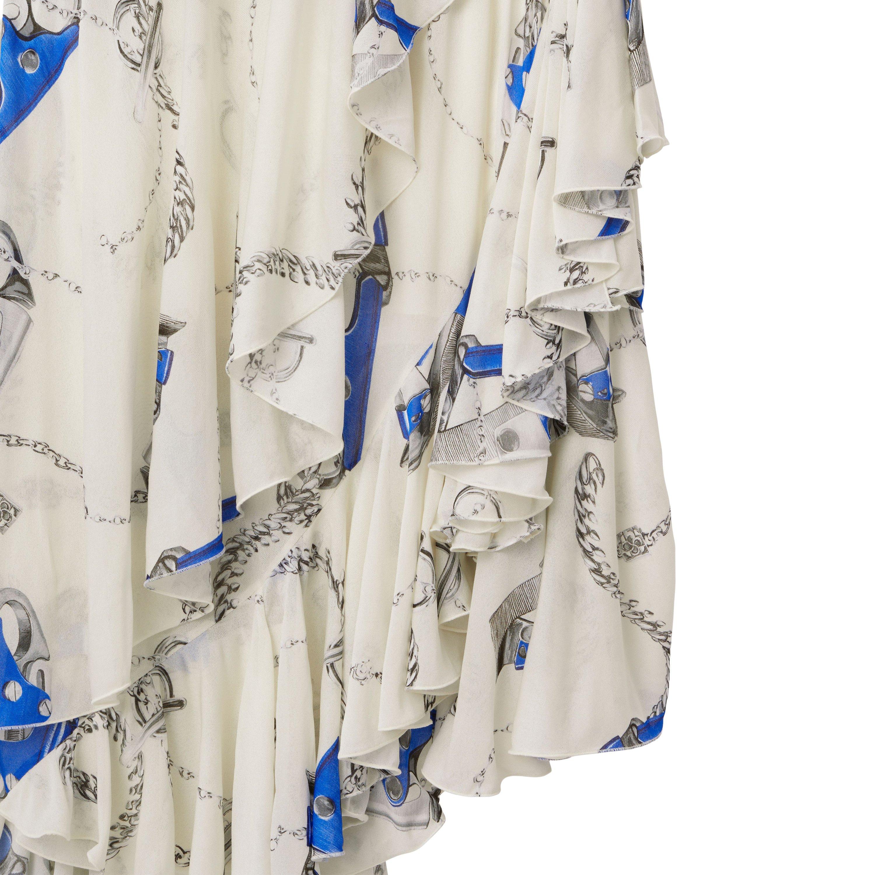 Blu/Wht - Burberry - Knight Hardware Jersey Dress - 10