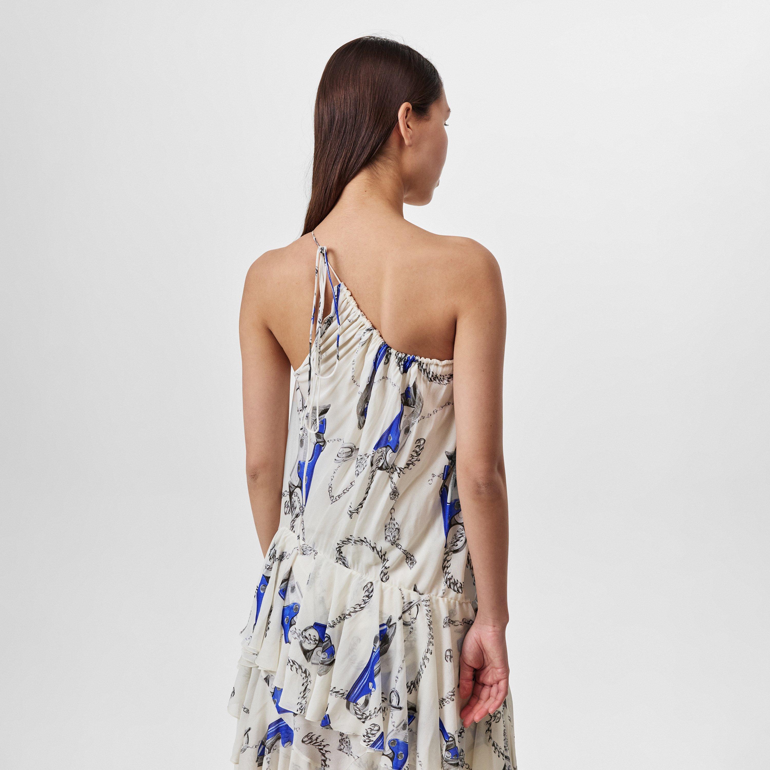 Blu/Wht - Burberry - Knight Hardware Jersey Dress - 4