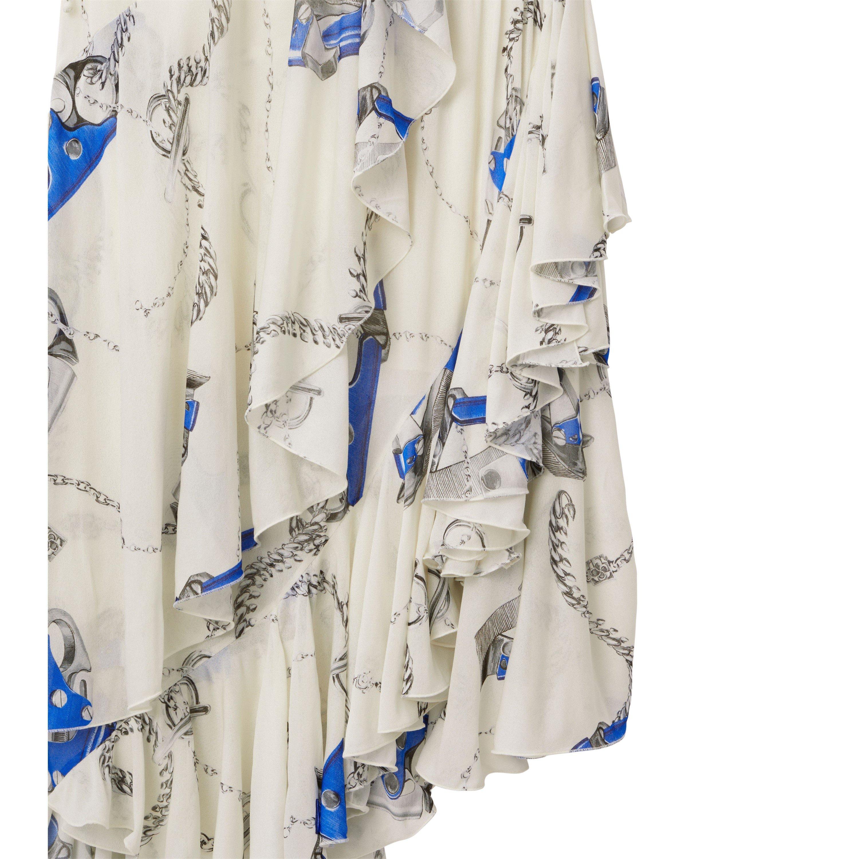 Blu/Wht - Burberry - Knight Hardware Jersey Dress - 6