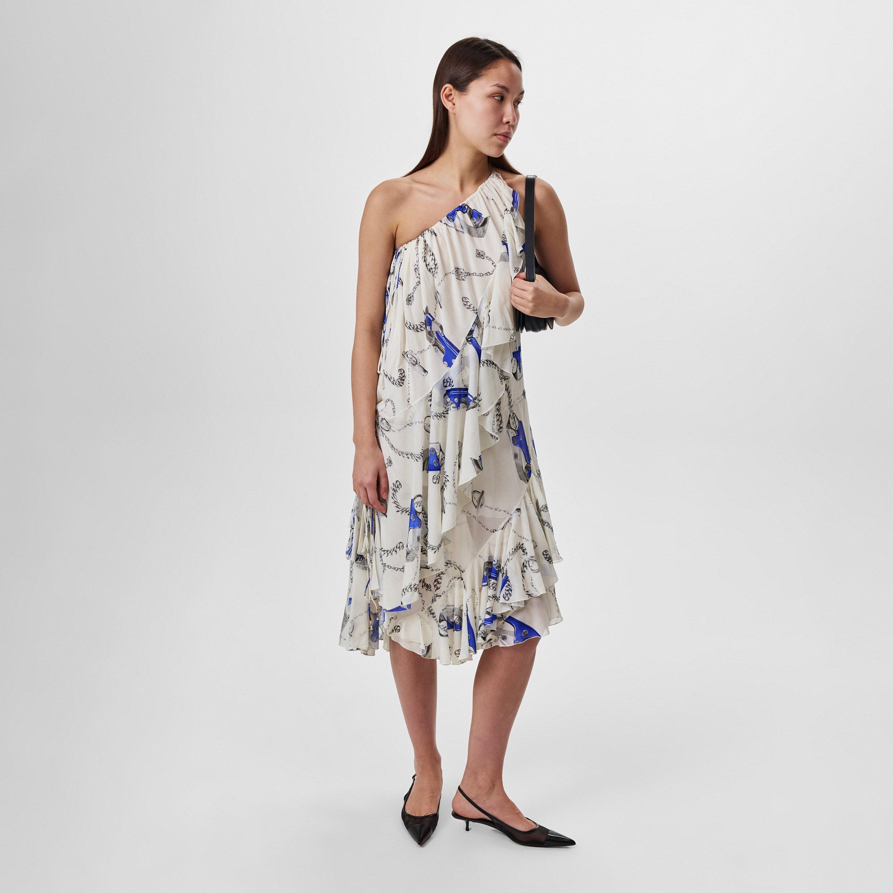 Blu/Wht - Burberry - Knight Hardware Jersey Dress - 7