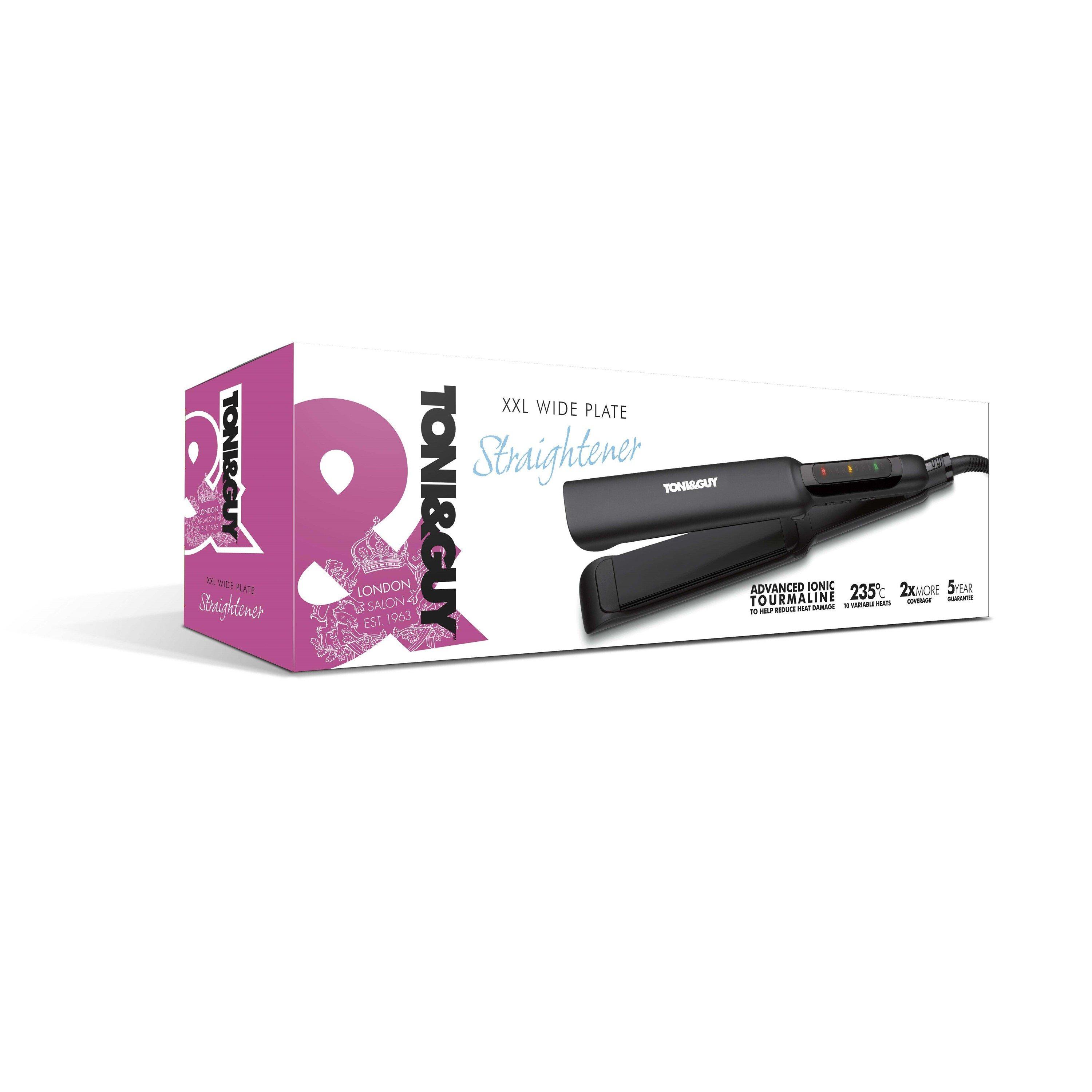 Black - Toni and Guy - Toni & Guy Wideplate XXL Hair Straighteners