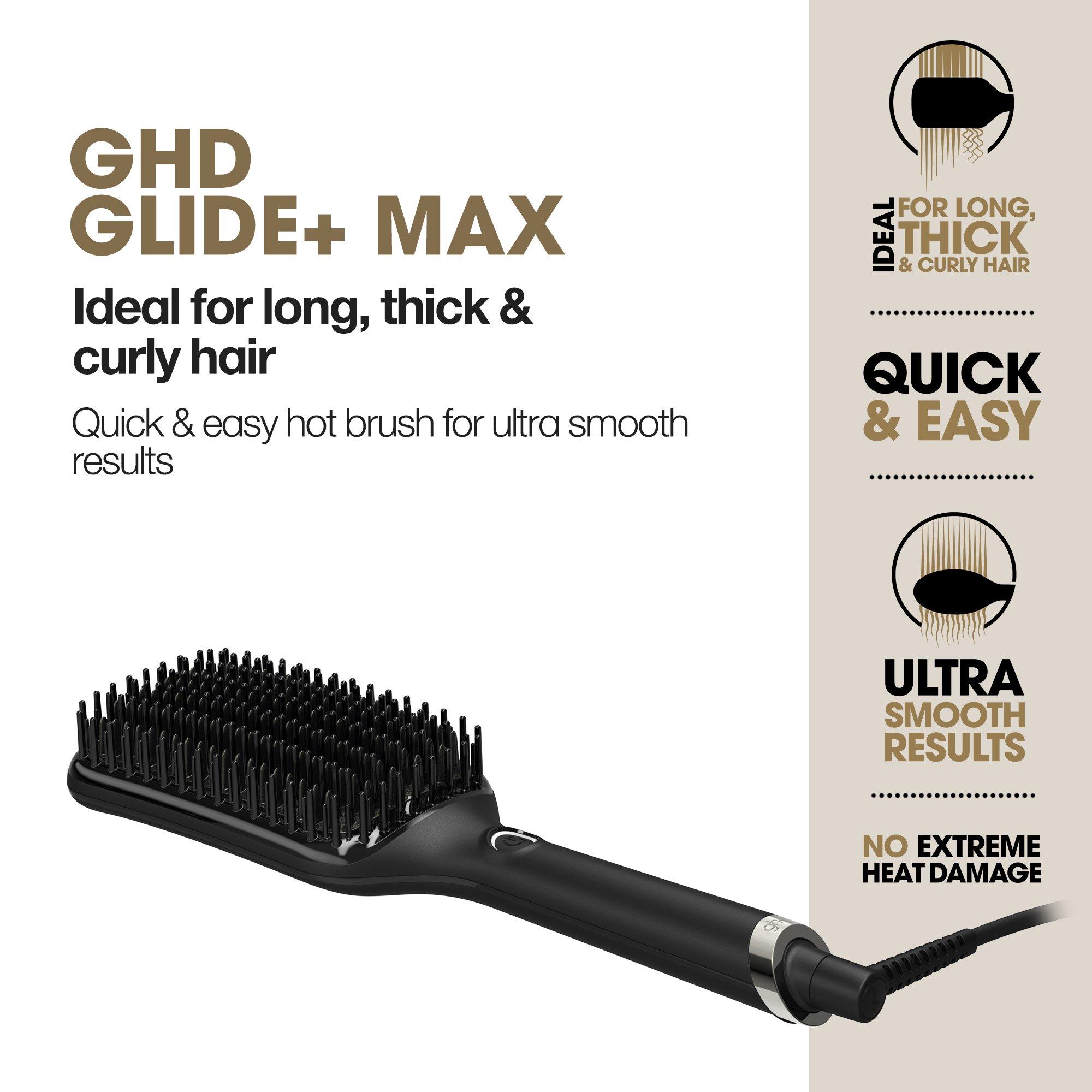 Black - GHD - ghd Glide+ Max Smoothing Hot Brush - In Black - 3