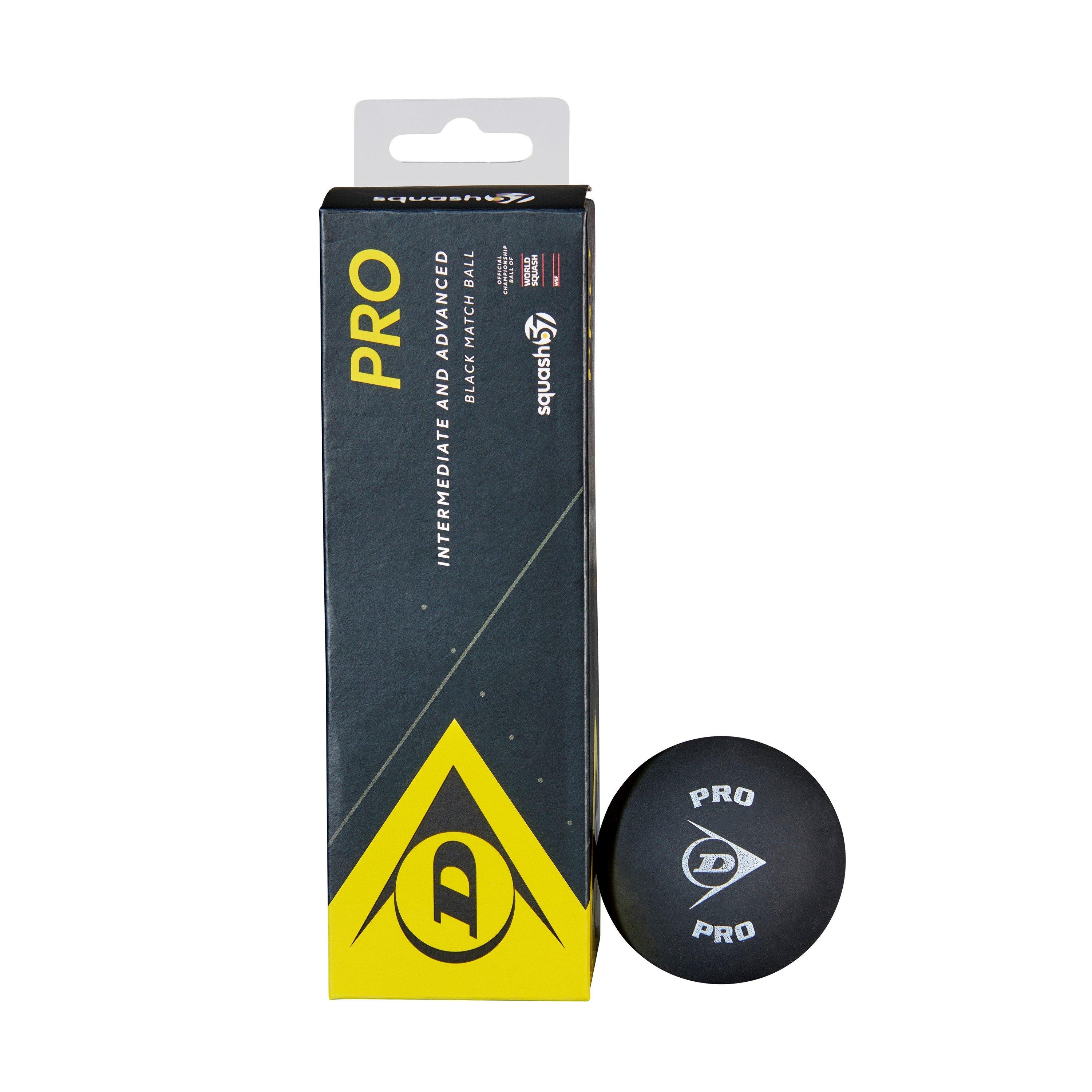 Black - Dunlop - Adults Pro Racketball Balls