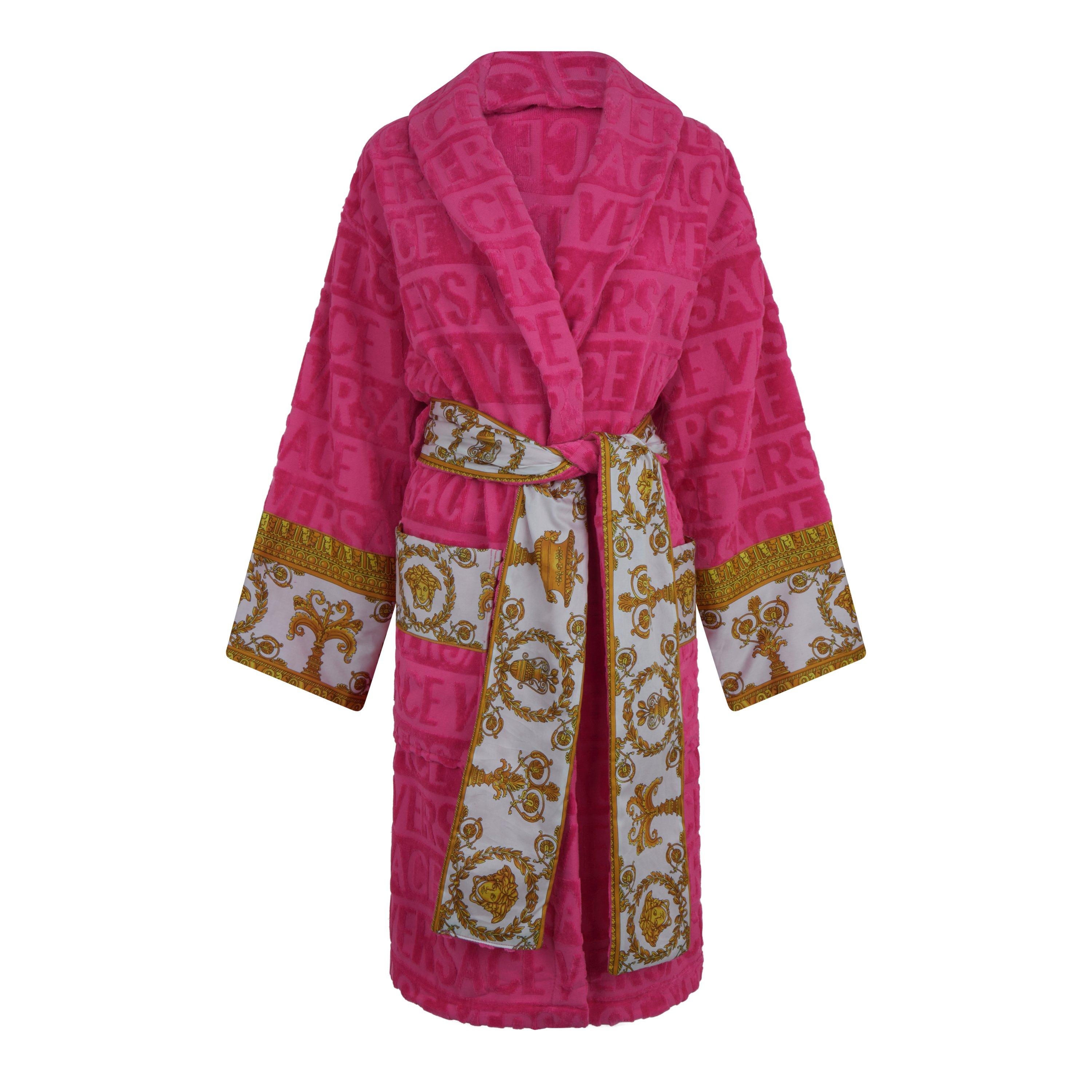 Versace Home Versace Baroque Bathrobe - Pink - Large
