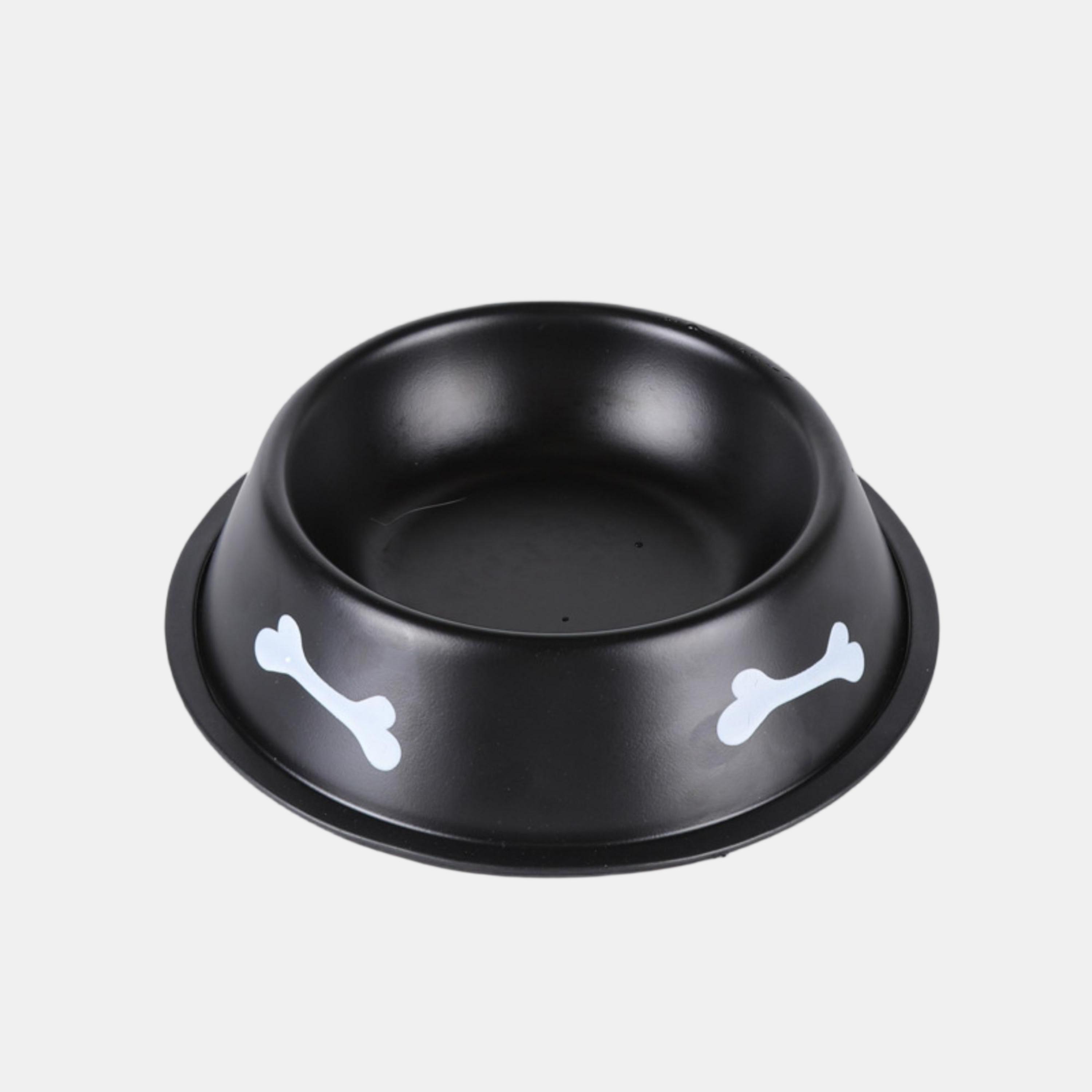 Black - Waggy Tails - Metal Pet Bowl - 1