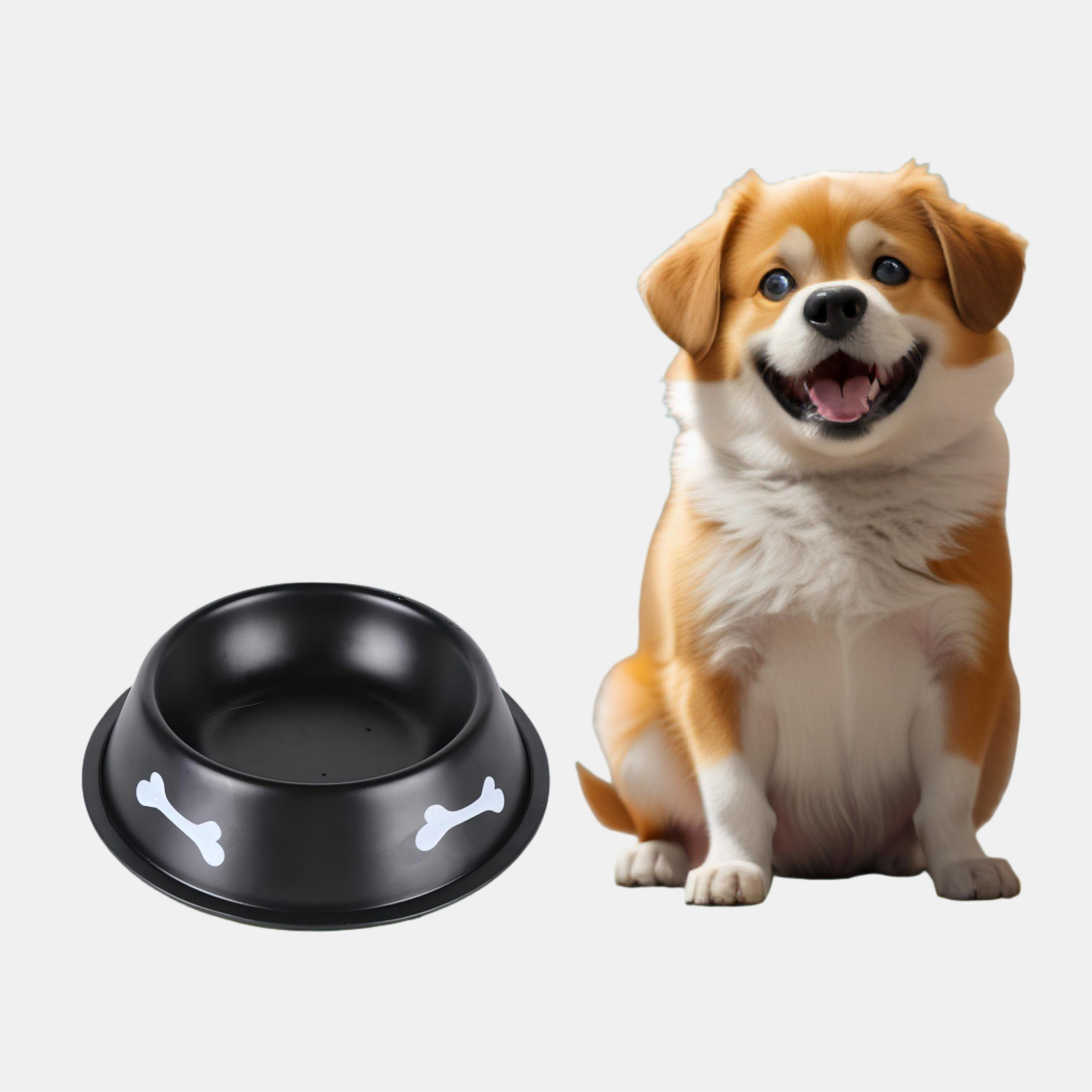 Crna - Waggy Tails - Metal Pet Bowl - 2