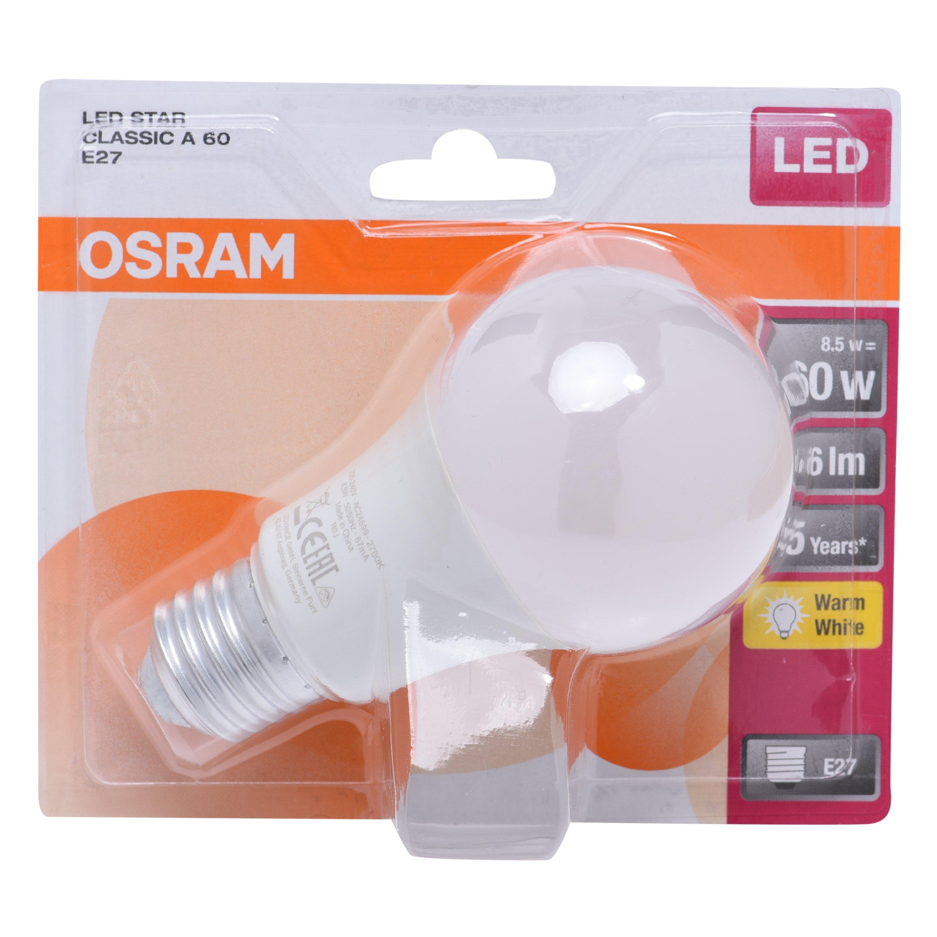 - - Osram - 60w E27 Led GLS Lightbulb