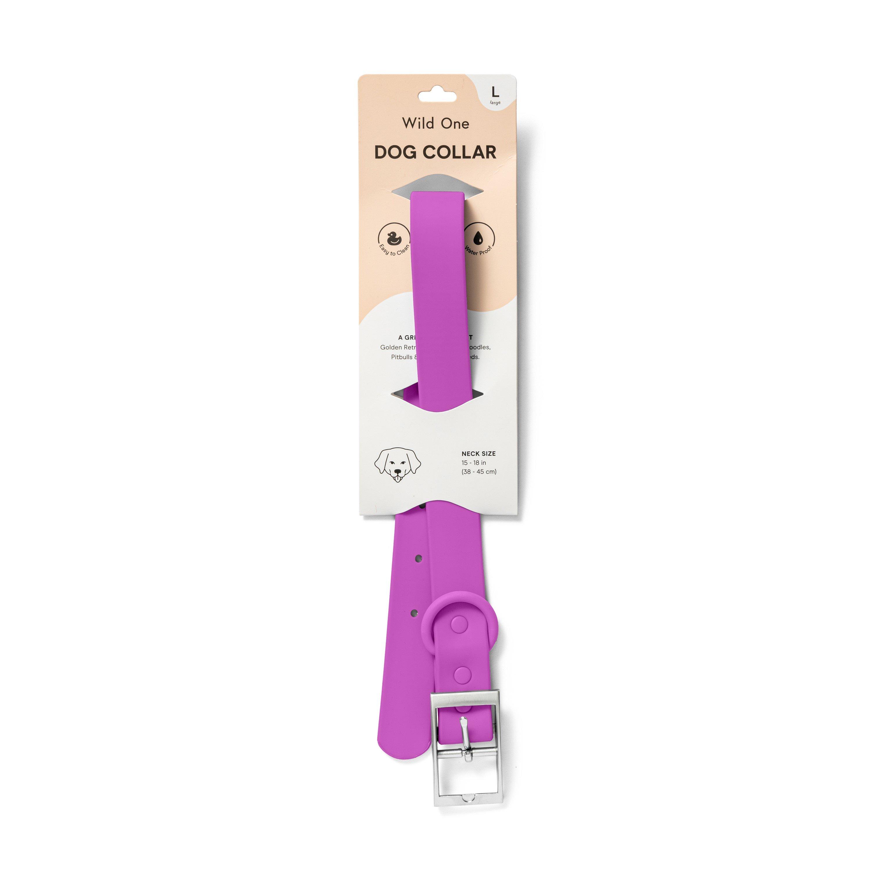 Wild One  Wool Dog Collar - Orchid - Small