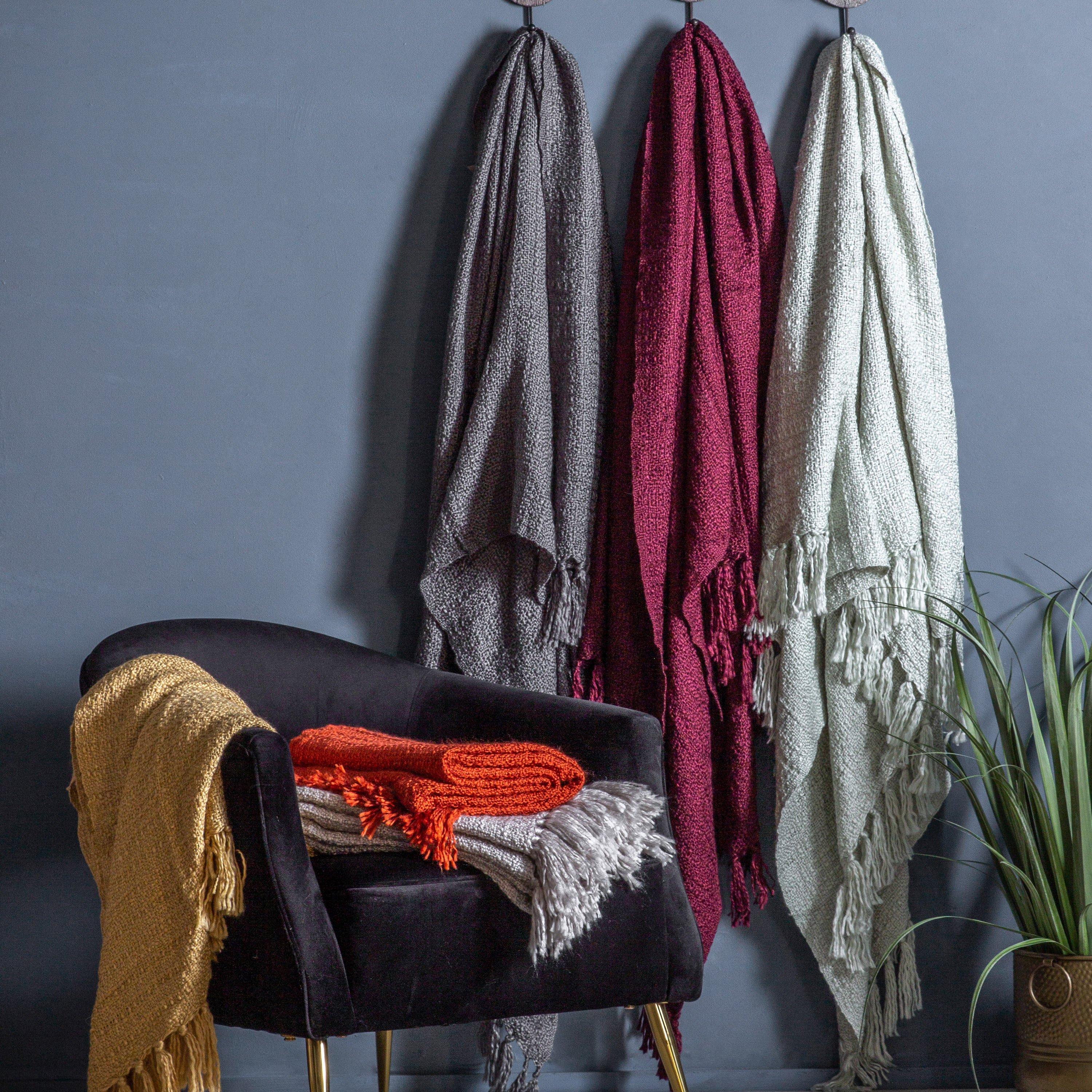 Green - Gallery - Textured Sofa Throw - 4