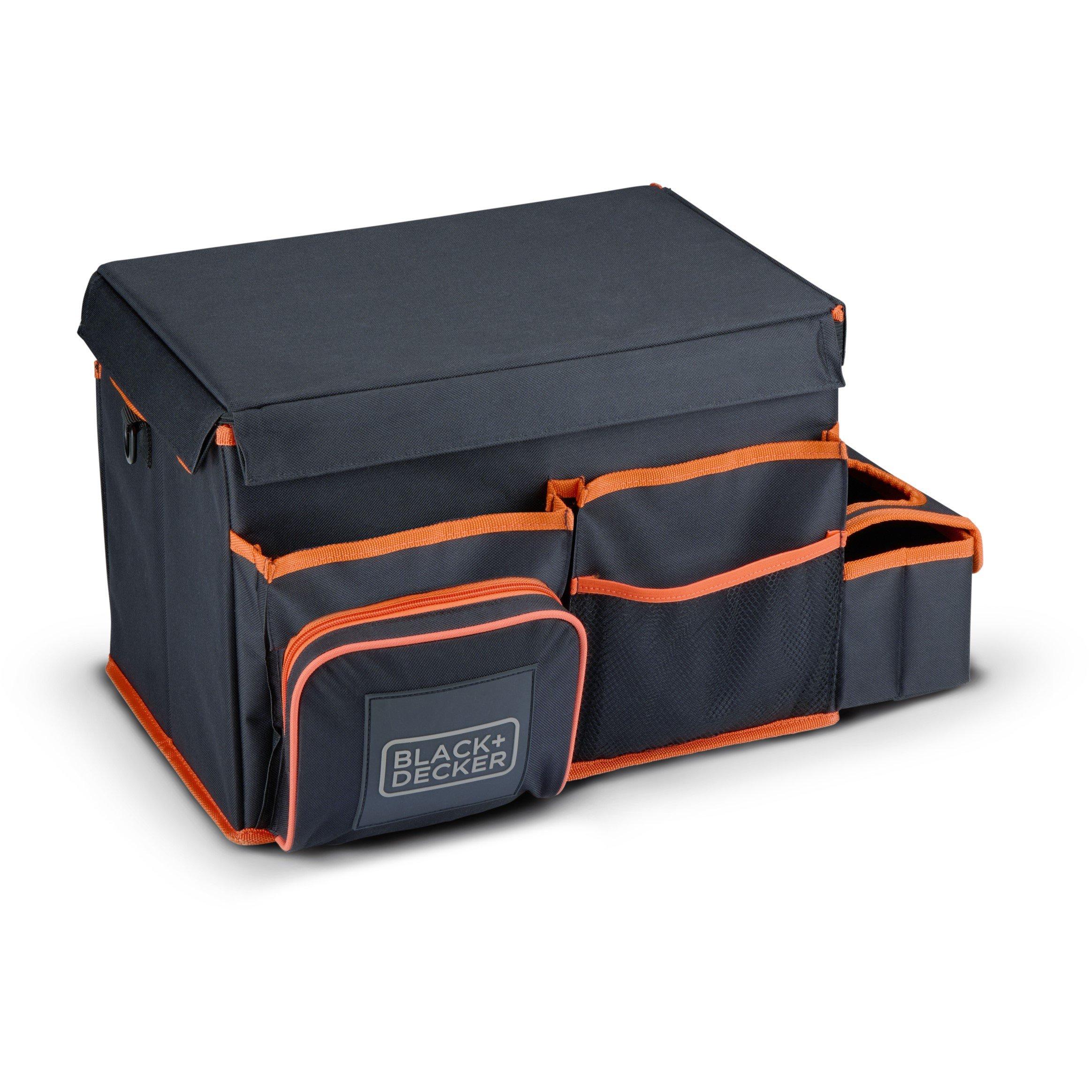 Black - Black and Decker - Car Seat Organizer with Cooler - 1