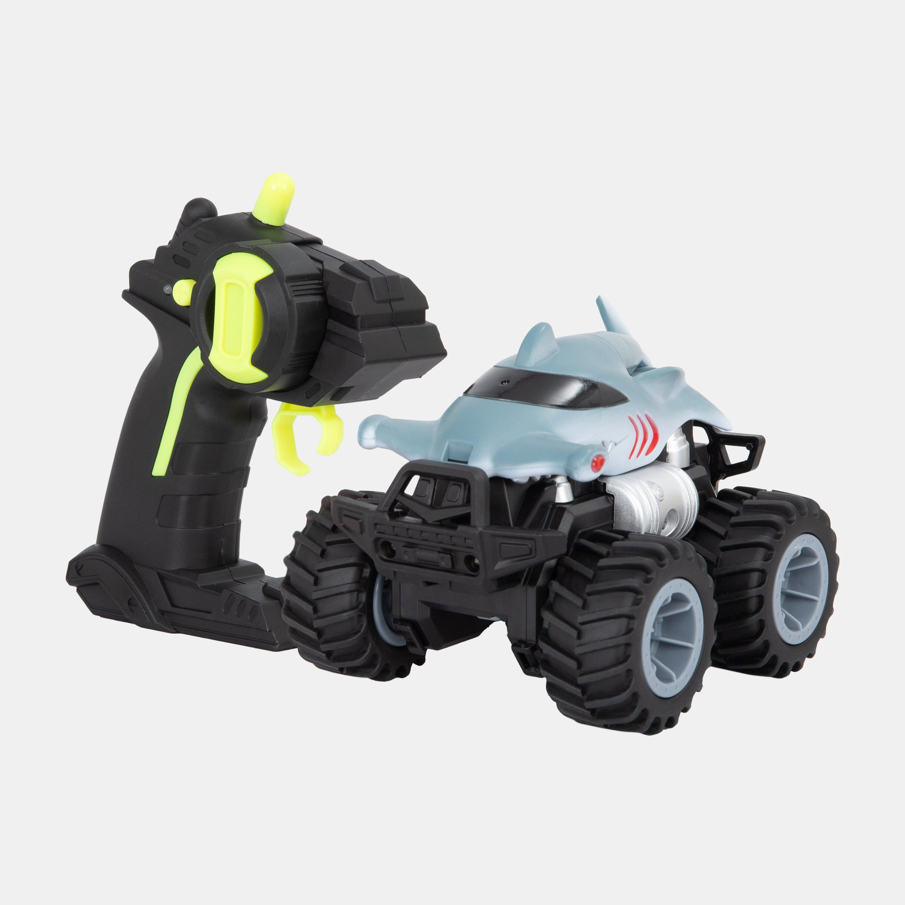 Grey - RC - Remote Control Amphibious Shark Waterproof Off-Road Car Juniors - 1