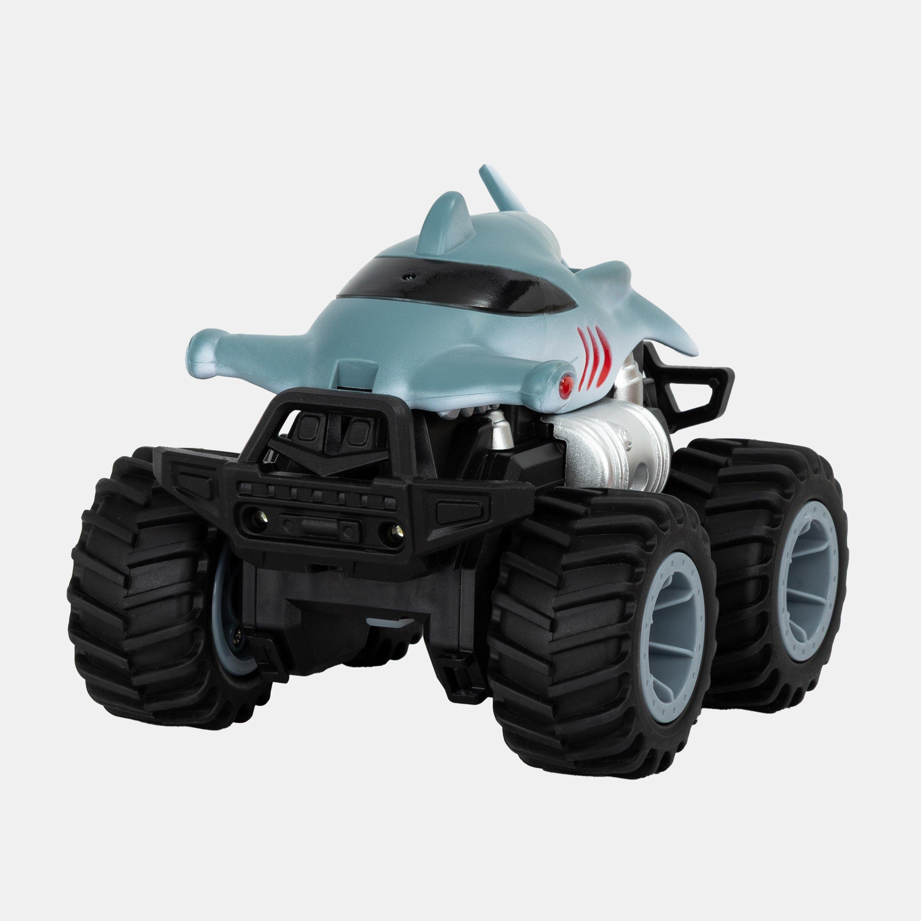 Grey - RC - Remote Control Amphibious Shark Waterproof Off-Road Car Juniors - 3