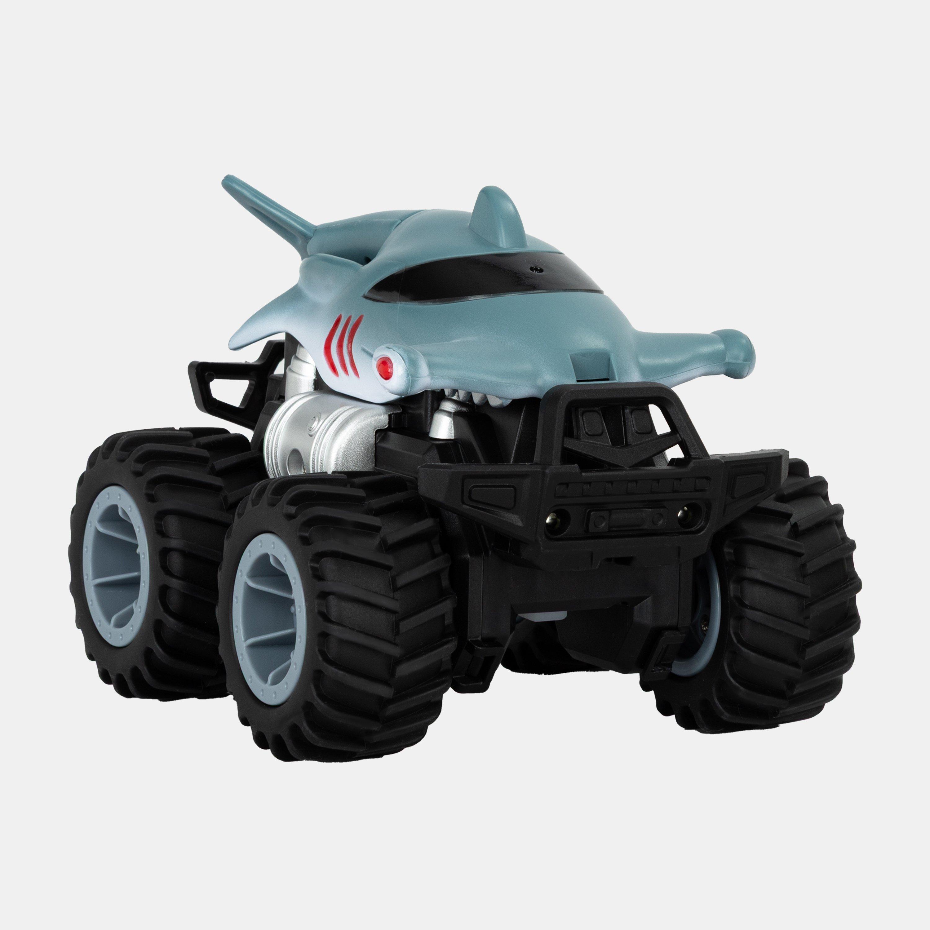 Grey - RC - Remote Control Amphibious Shark Waterproof Off-Road Car Juniors - 4