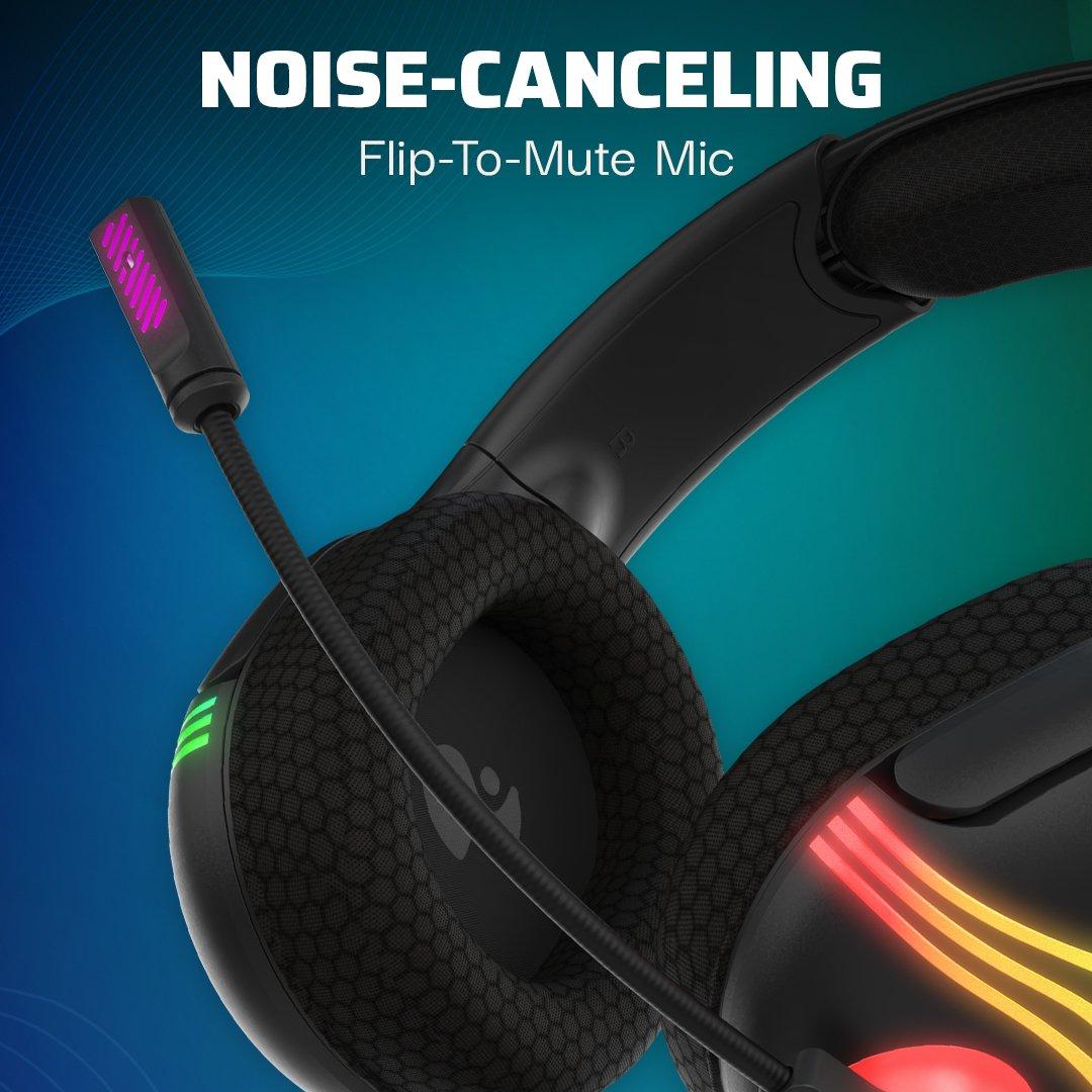 Black - PDP - Afterglow™ Wave Wireless Headset: Black - 8