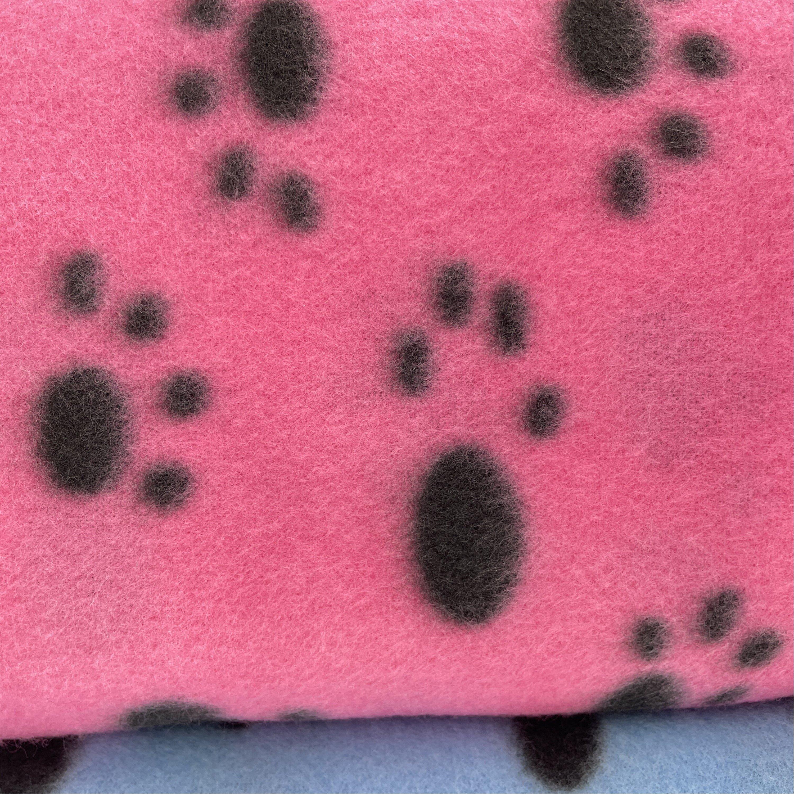 Pink/Black - Waggy Tails - Fleece Blanket - 4