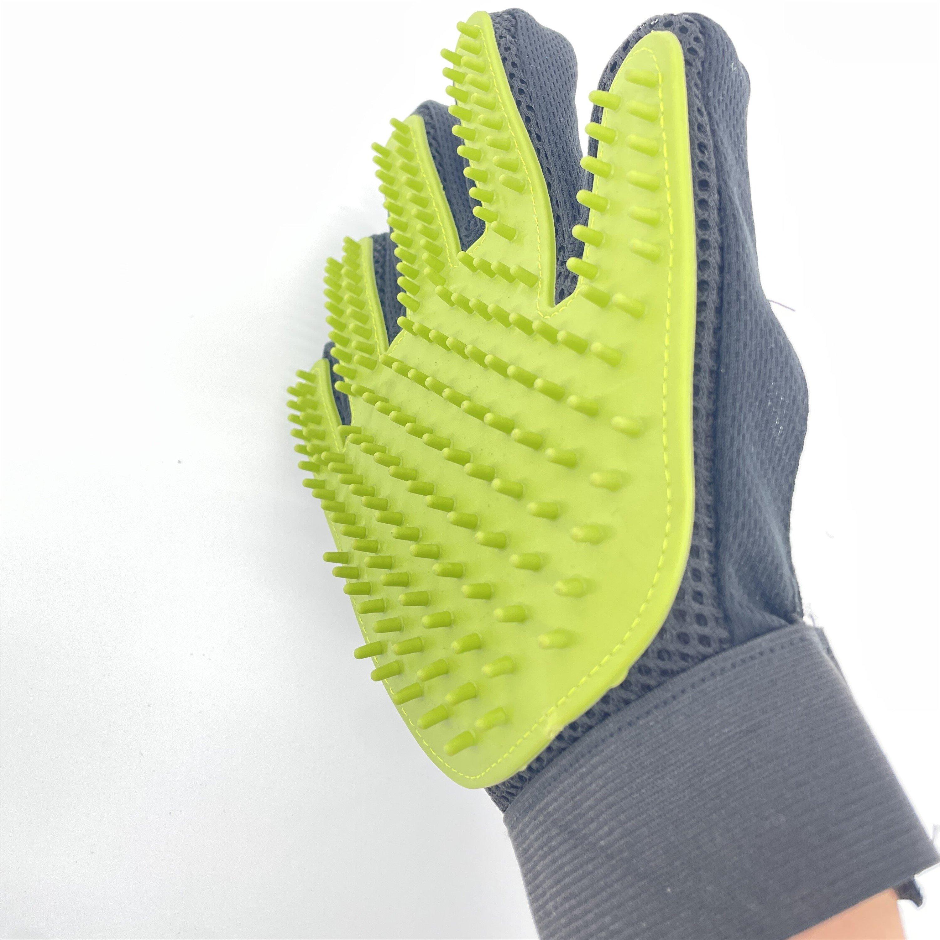 Black/Green - Waggy Tails - WT Dog Grooming Glove Adults - 2