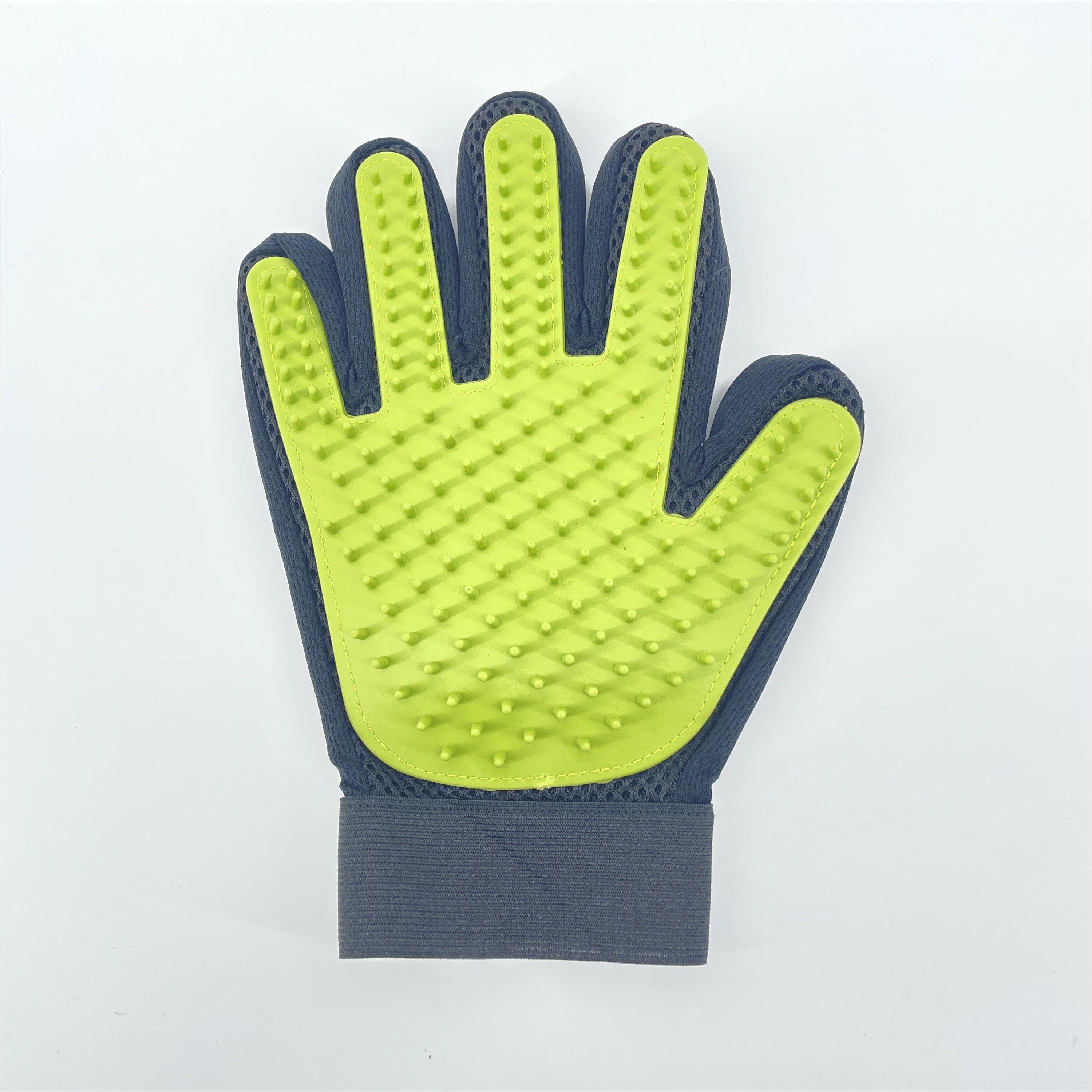 Black/Green - Waggy Tails - WT Dog Grooming Glove Adults - 4